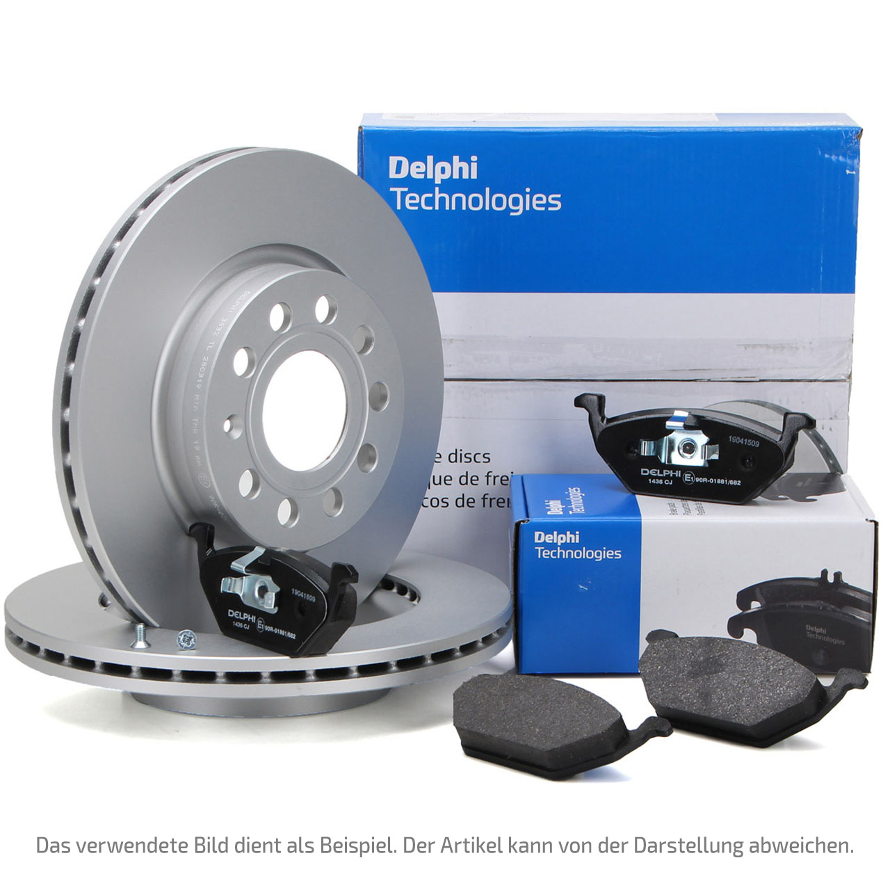 DELPHI Bremsscheiben + Bremsbeläge VW Golf 5 R32 6 GTI/R Passat B6 R36 AUDI S3 8P hinten