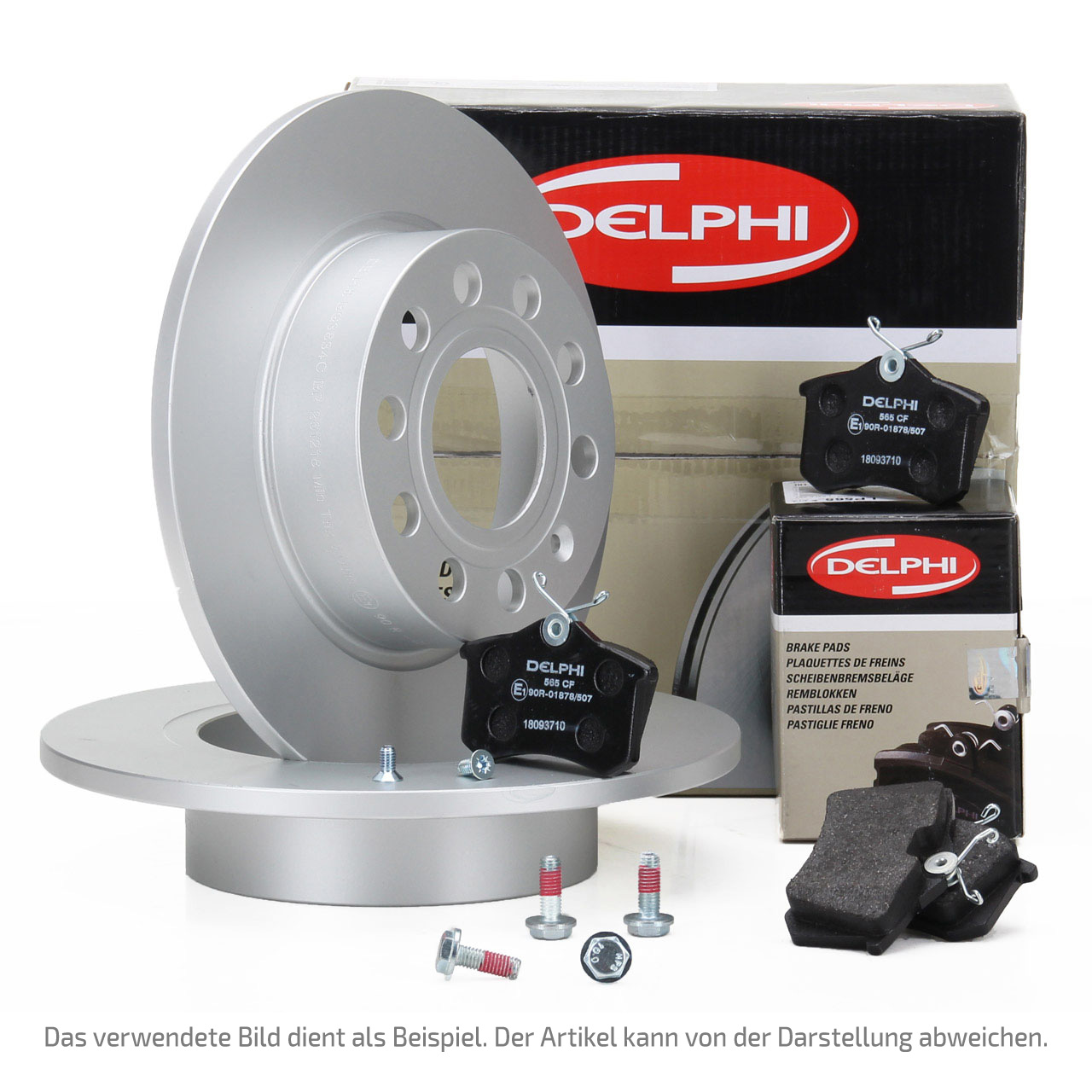 DELPHI Bremsscheiben + Bremsbeläge VW Golf 5 6 Jetta Eos AUDI A3 8P SKODA Superb 2 hinten