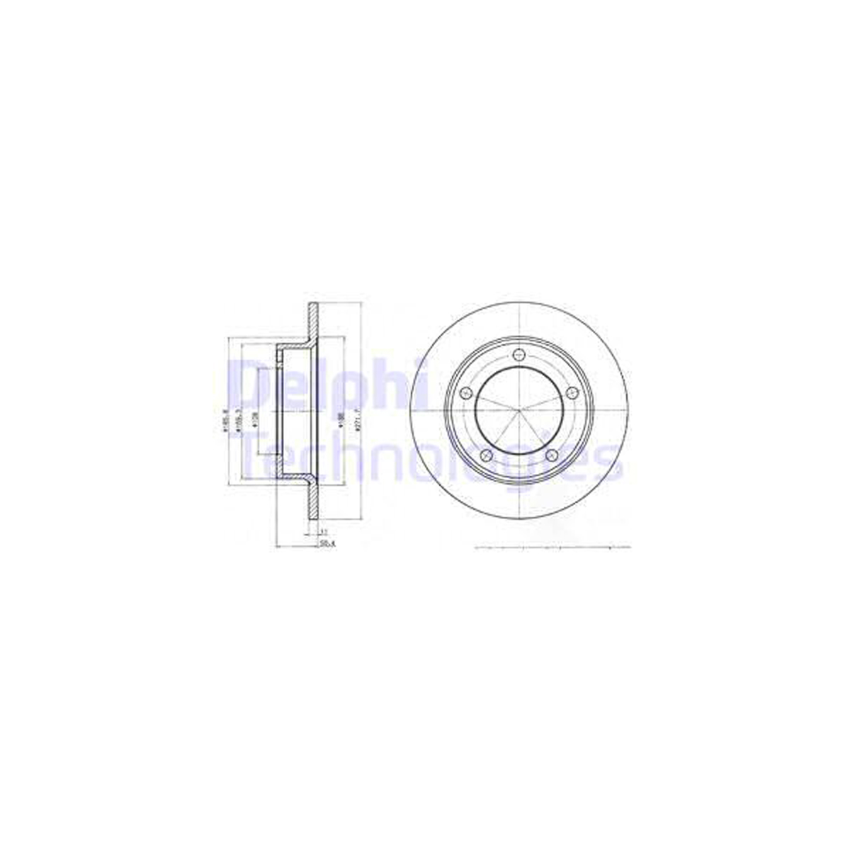 DELPHI BG2208 Bremsscheiben Satz LADA Niva (2121, 2131) 1600 1700i 1900 Diesel vorne