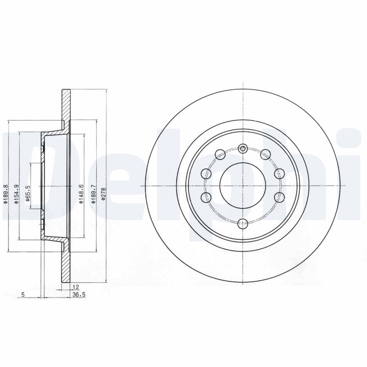 DELPHI BG3731C Bremsscheiben Satz OPEL Signum CC Vectra C SAAB 9-3 (YS3F) hinten