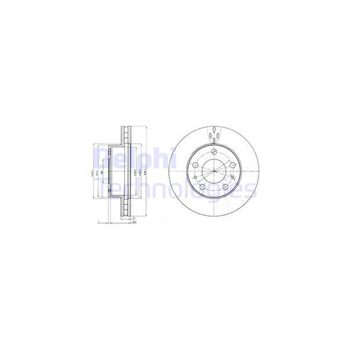 DELPHI BG4060 Bremsscheiben Satz PSA Jumper 2 Boxer OPEL Movano C FIAT Ducato 250 vorne