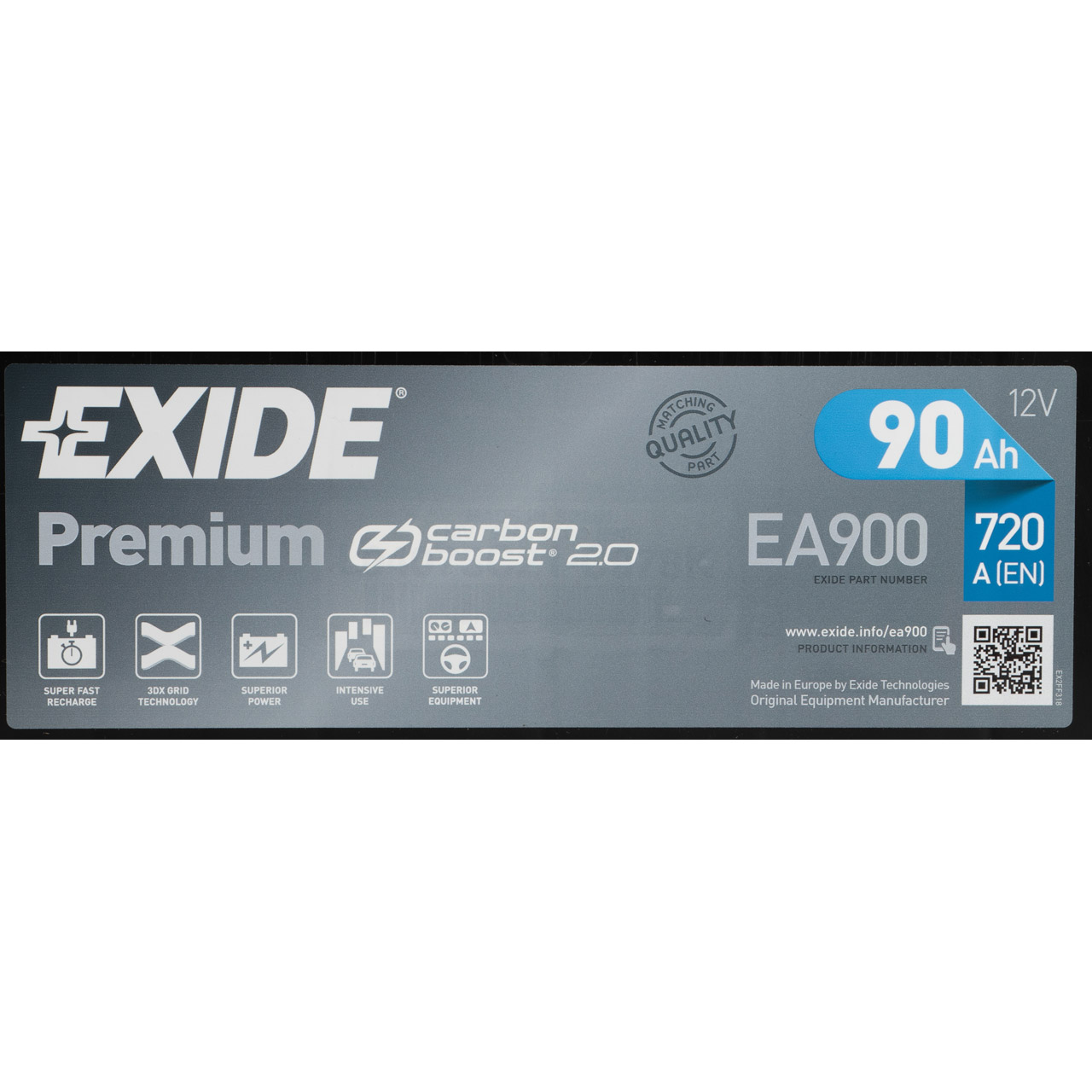 EXIDE EA900 PREMIUM Autobatterie Batterie Starterbatterie 12V 90Ah EN720A