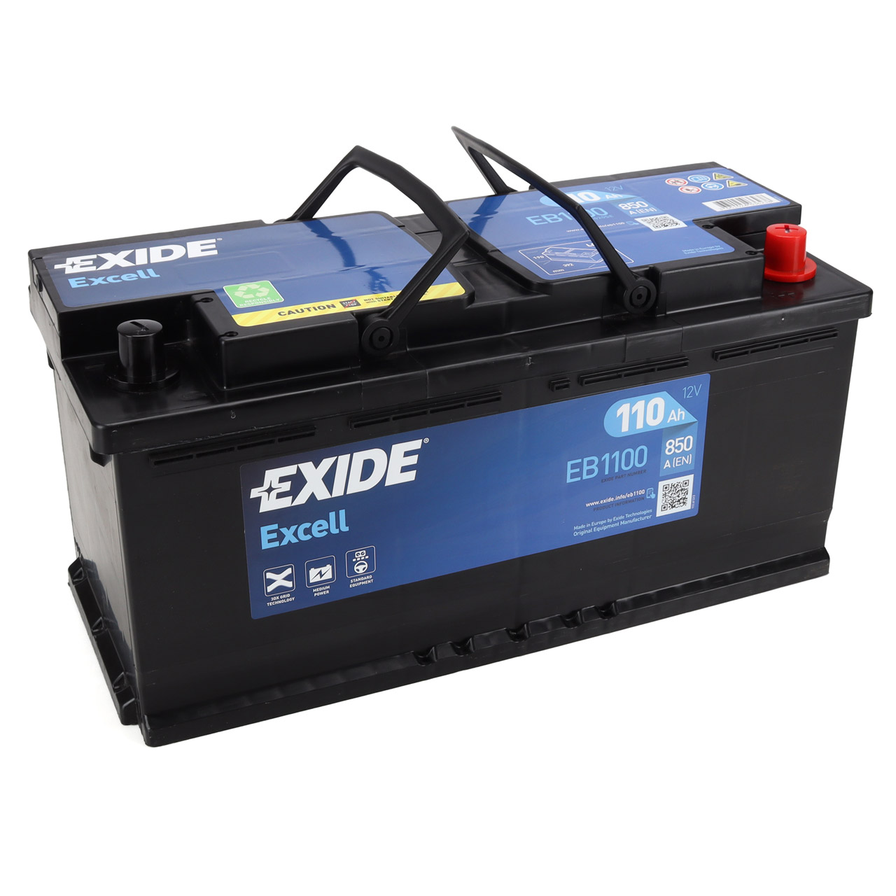 EXIDE EB1100 EXCELL Autobatterie Batterie Starterbatterie 12V 110Ah EN850A B01