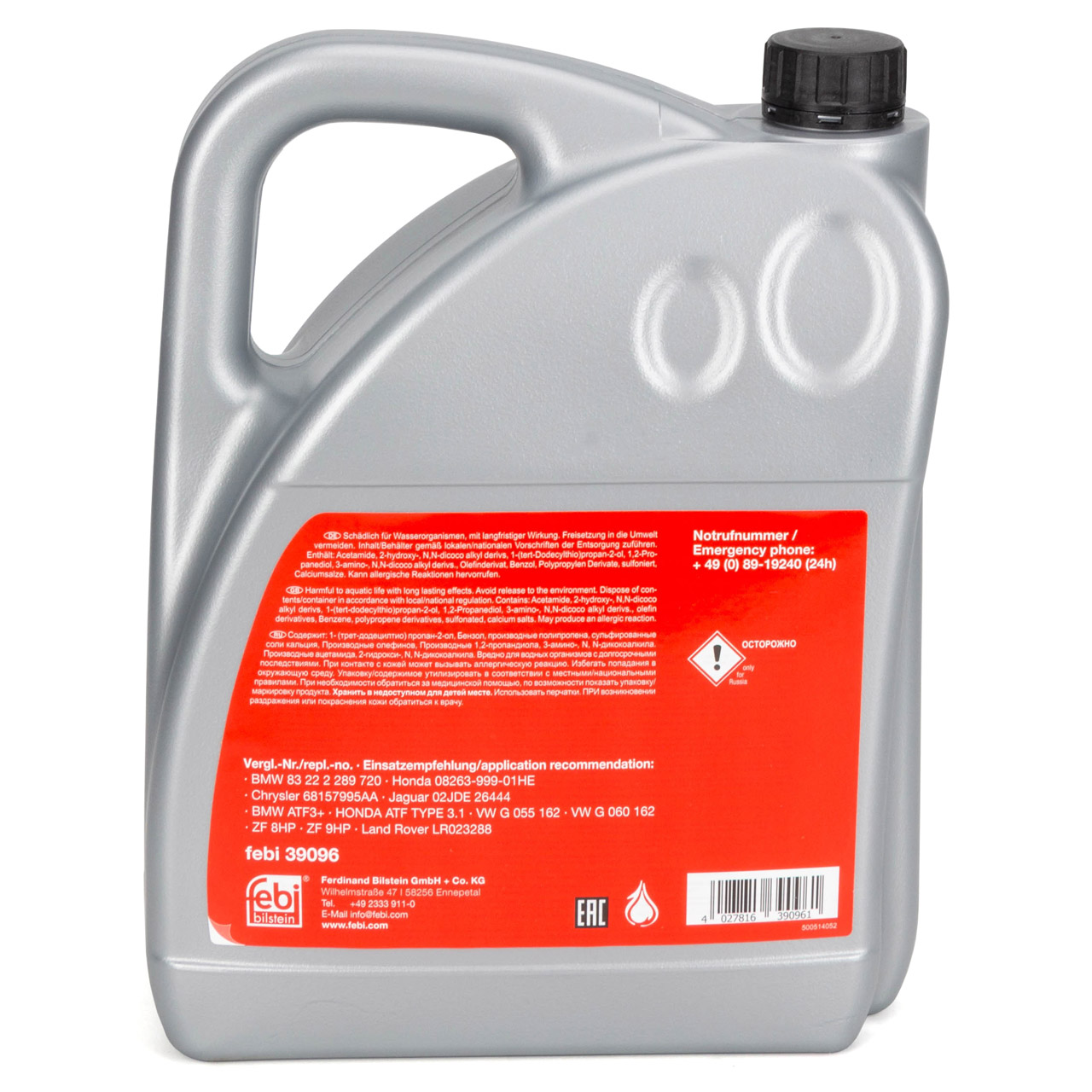 5L 5 Liter FEBI 39096 Automatikgetriebeöl ATF GRÜN für AUDI BMW CHRYSLER JAGUAR