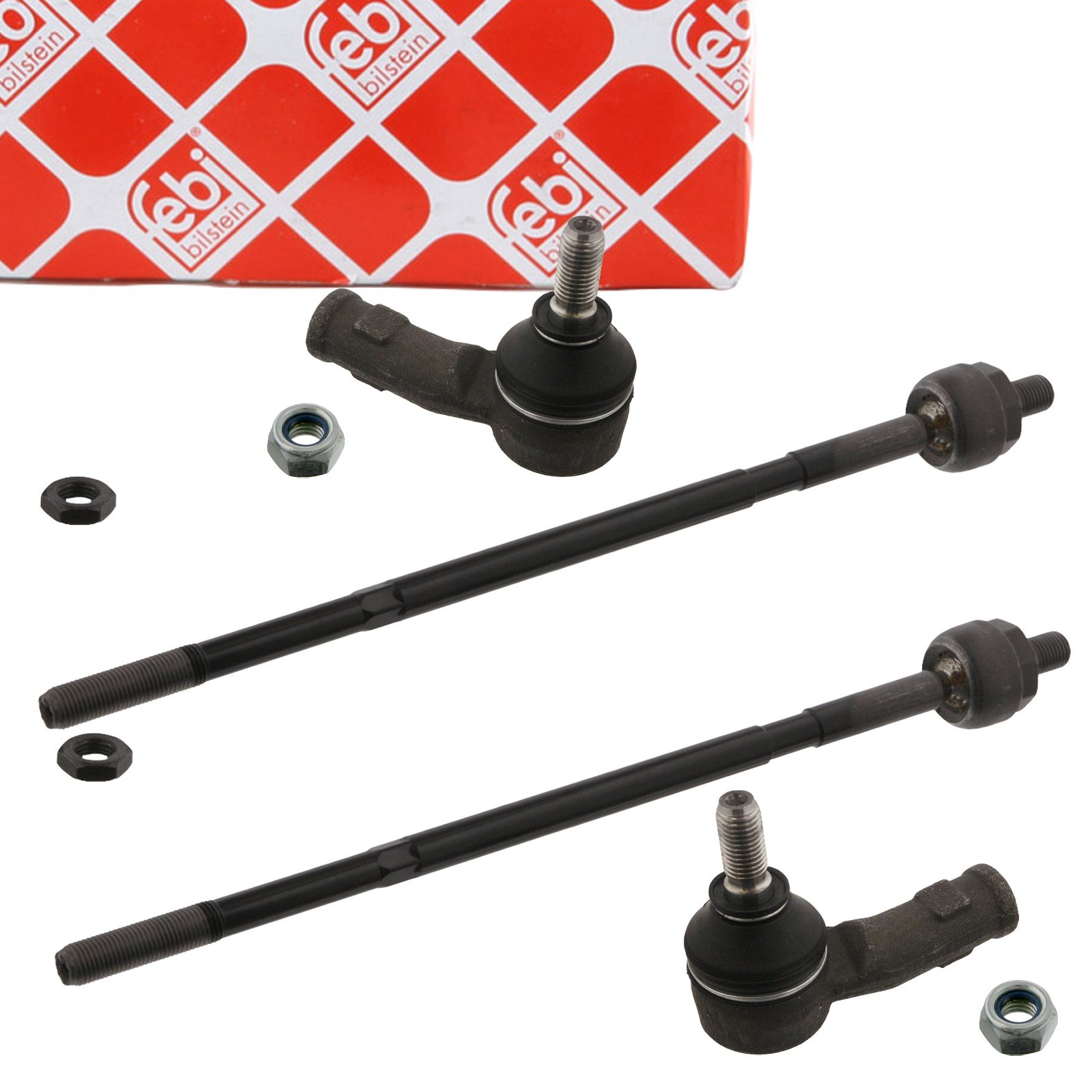 2x FEBI PROKIT Spurstange + Spurstangenkopf VW Golf 3 Vento 1N1 mit TRW Servo vorne