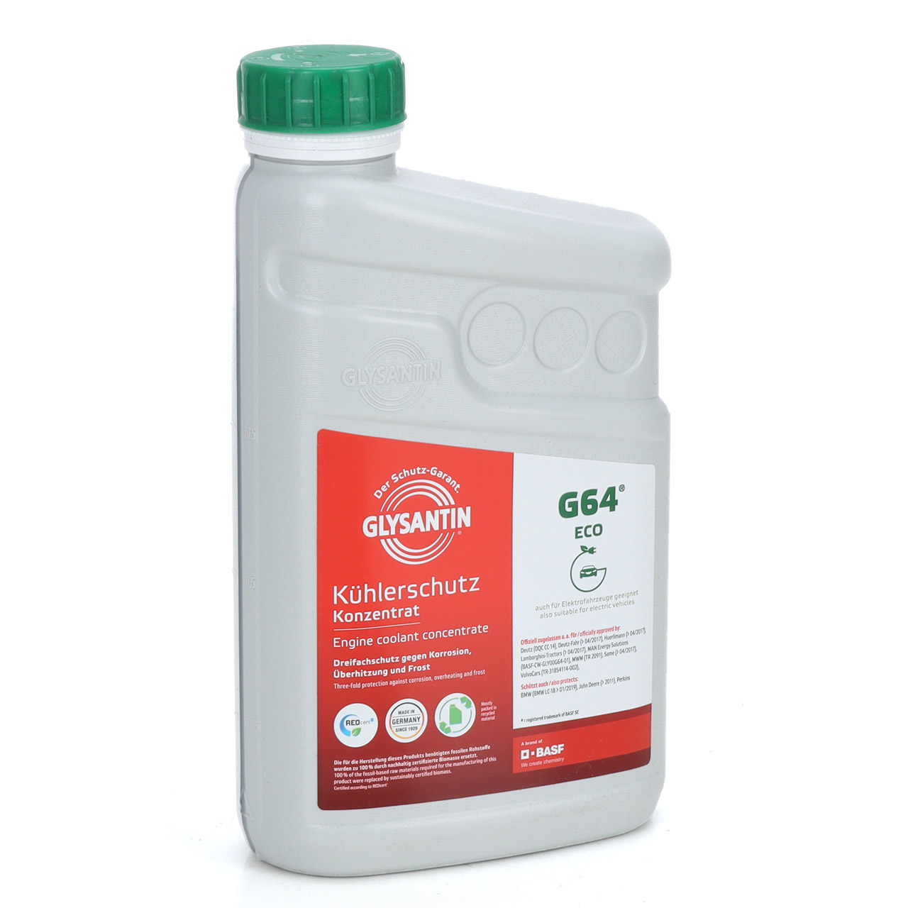 1L 1 Liter BASF GLYSANTIN Frostschutz Kühlerfrostschutz Konzentrat G64 Eco GRÜN