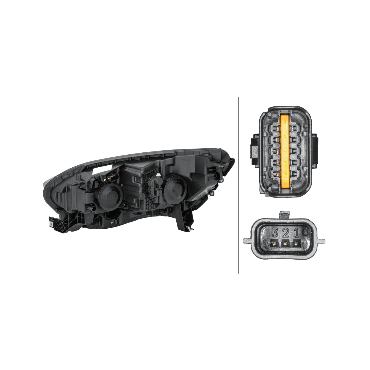 HELLA 1EL012293411 HALOGEN Scheinwerfer + Leuchtmittel RENAULT Grand / Scenic 4 rechts