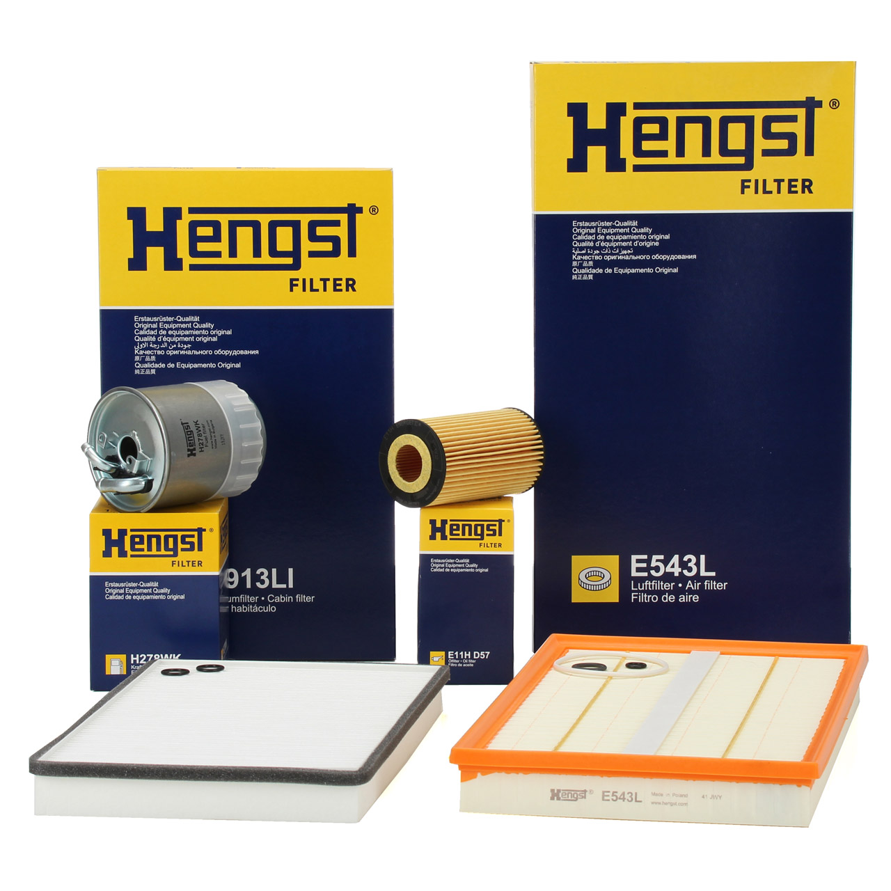 HENGST Filter-Set 4-tlg MERCEDES Viano CDI 2.0/2.2 Vito / Mixto 109/111/115CDI W639 OM646