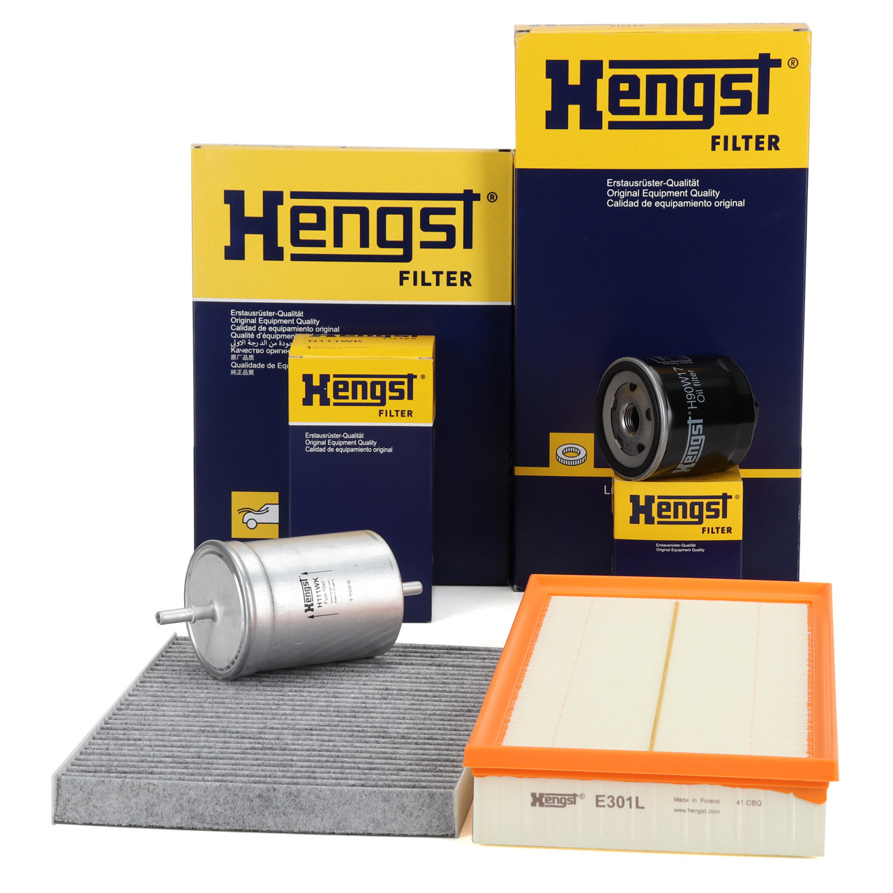 HENGST Filter-Set 4-tlg VW Golf 4 Bora 1.6 FSI 110 PS 01.2002-06.2006