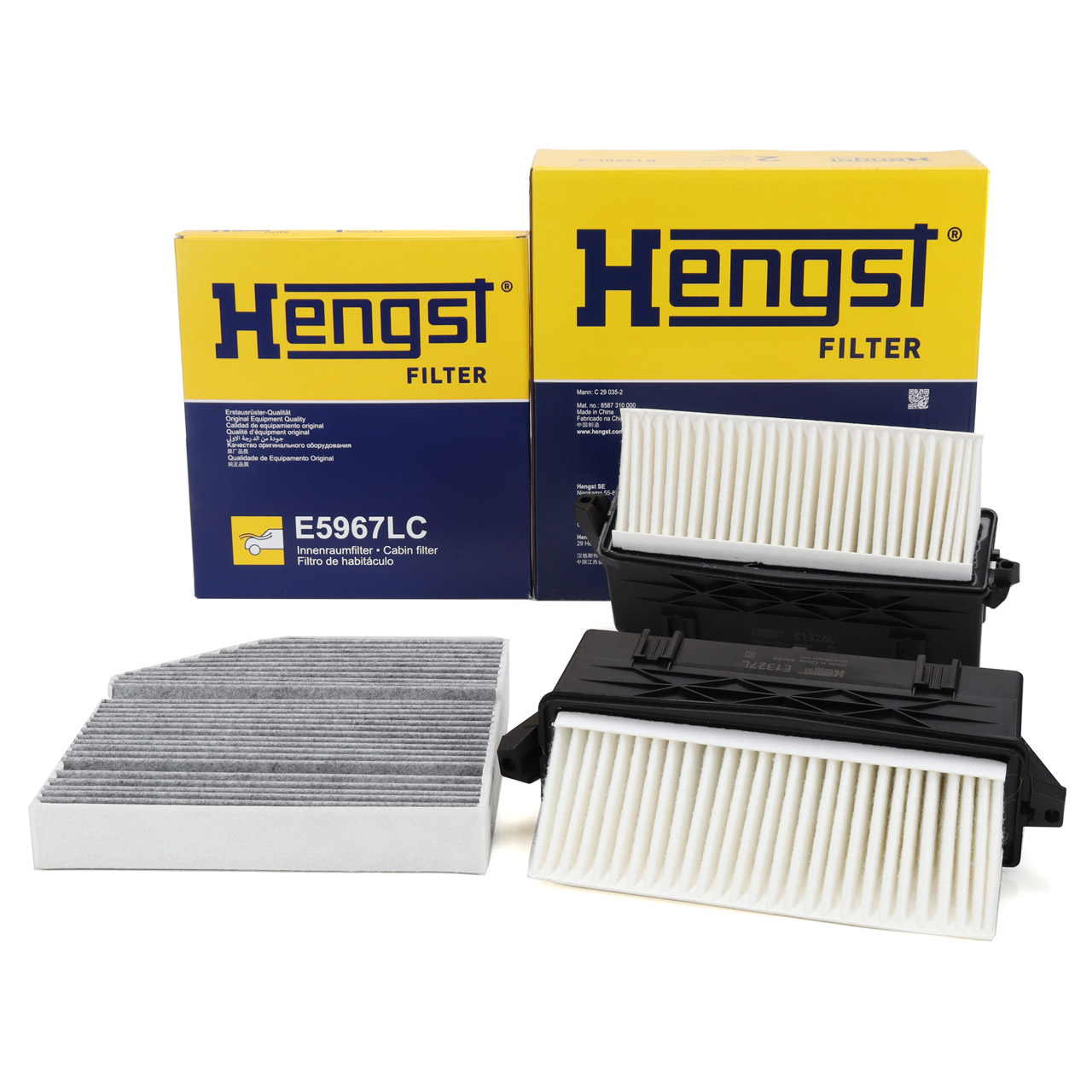 HENGST Innenraumfilter + Luftfilter MERCEDES W213 S213 C238 A238 X253 C253 OM642