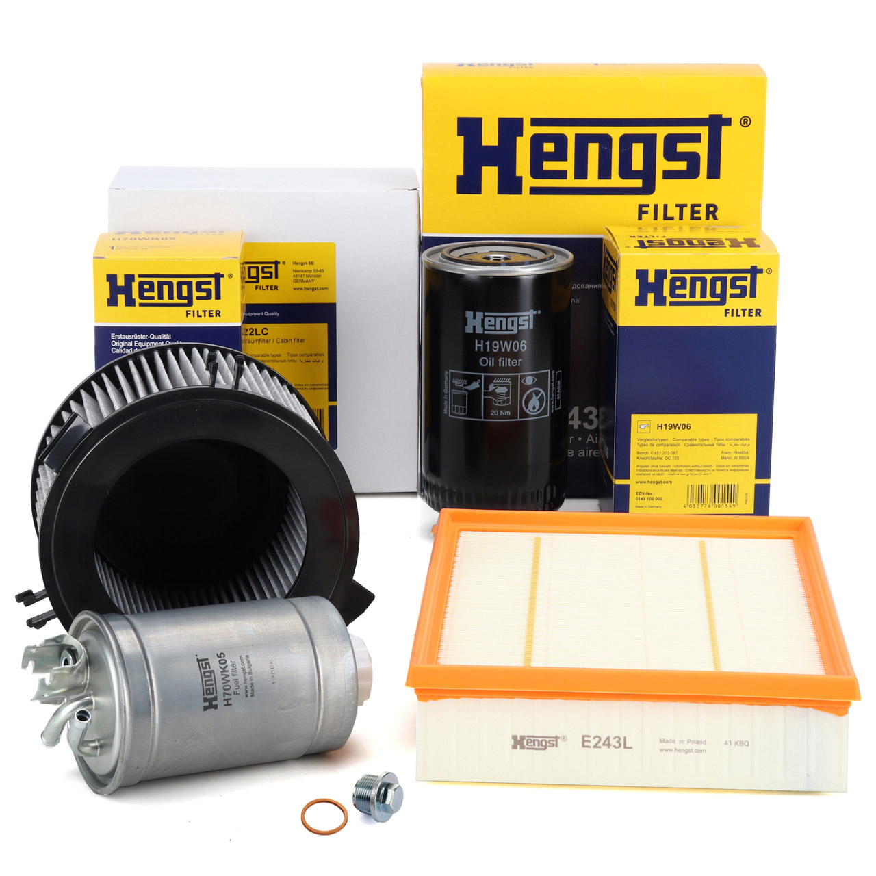 HENGST Filter-Set 4-tlg VW Transporter T4 2.4 D 2.5 TDI ab 09.1995