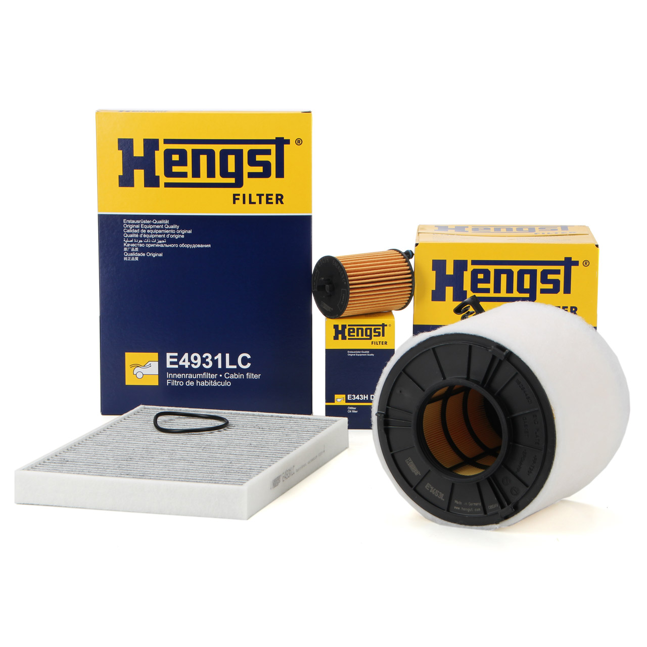 HENGST Filterset Filterpaket 3-tlg AUDI A4 (B9) A5 (F5) Q5 (FYB) 30/35/40 TDI 136-204 PS