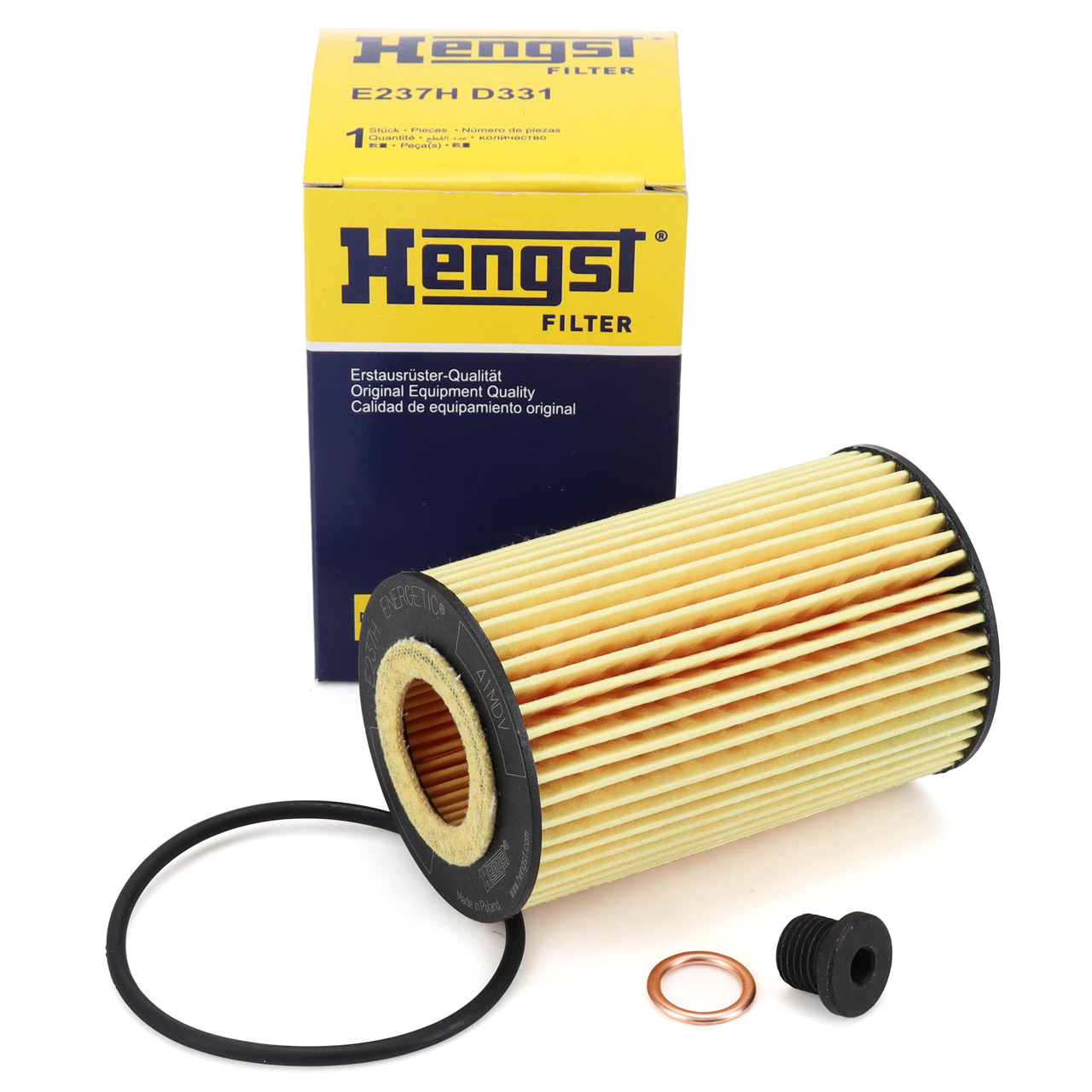 HENGST E237HD331 Ölfilter + Schraube AUDI A4 S4 B8 A5 S5 8T 8F A6 C7 A7 4G Q7 4M 3.0 TFSI