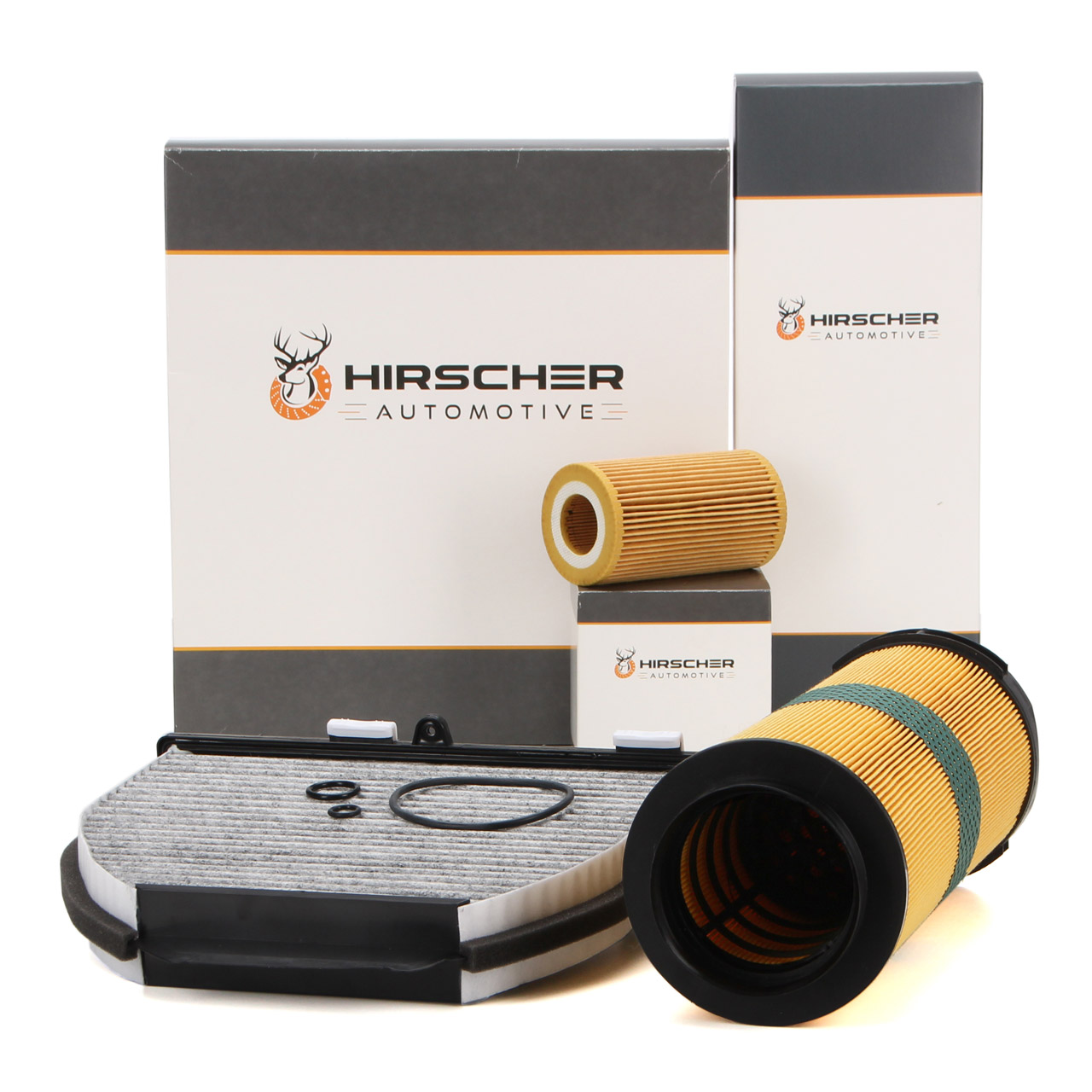 HIRSCHER Filter-Set 3-tlg MERCEDES W204 S204 C200CDI 136 PS + C220CDI 163/170 PS OM646