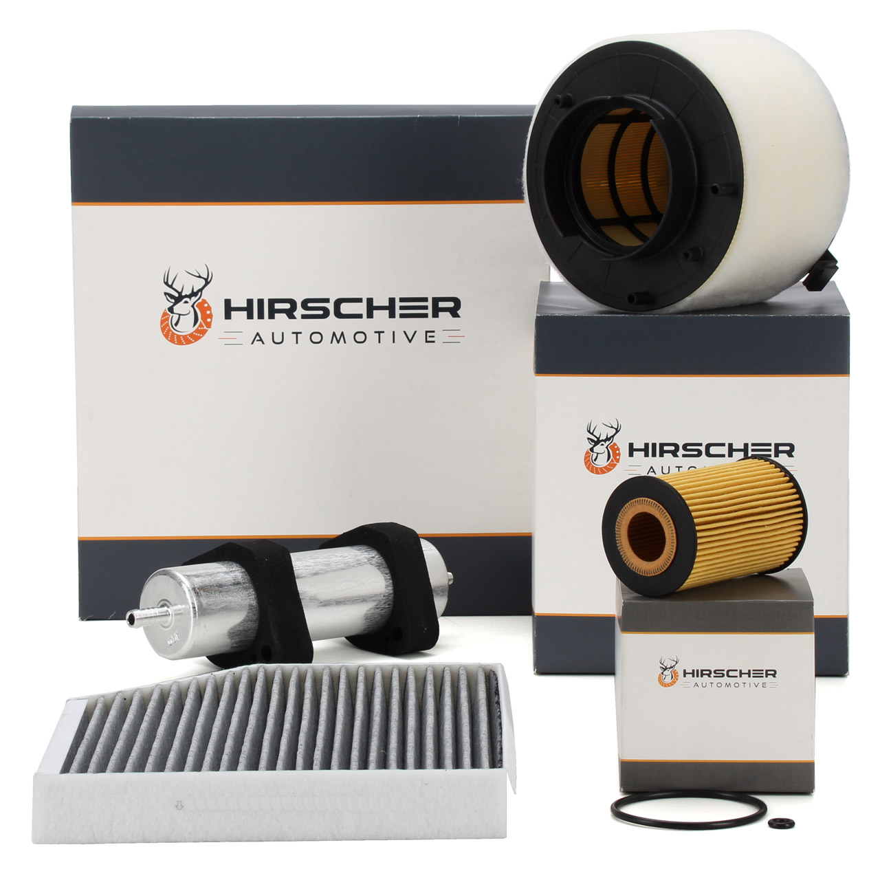 HIRSCHER Filter-Set 4-tlg AUDI A4 (8K B8) A5 (8T 8F) Q5 (8RB) 2.0 TDI 136-190 PS