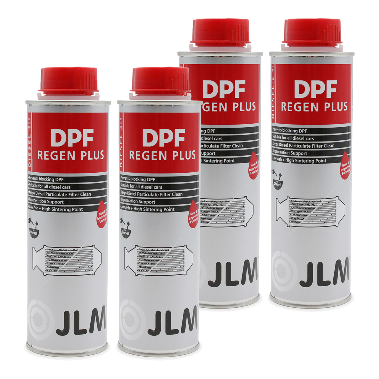 4x 250ml JLM J02200 DPF ReGeneration Plus Additiv für Dieselpartikelfilter