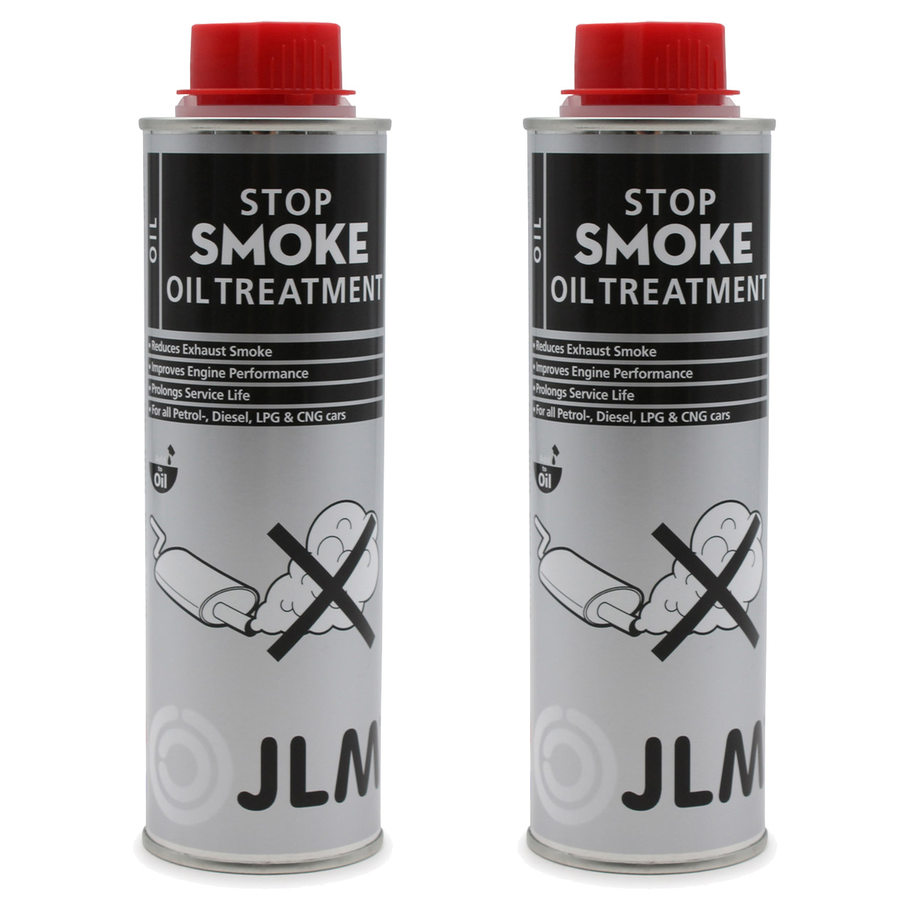 2x 250ml JLM J04831 Stop Smoke Oil Treatment Motorölabdichter Rußstop