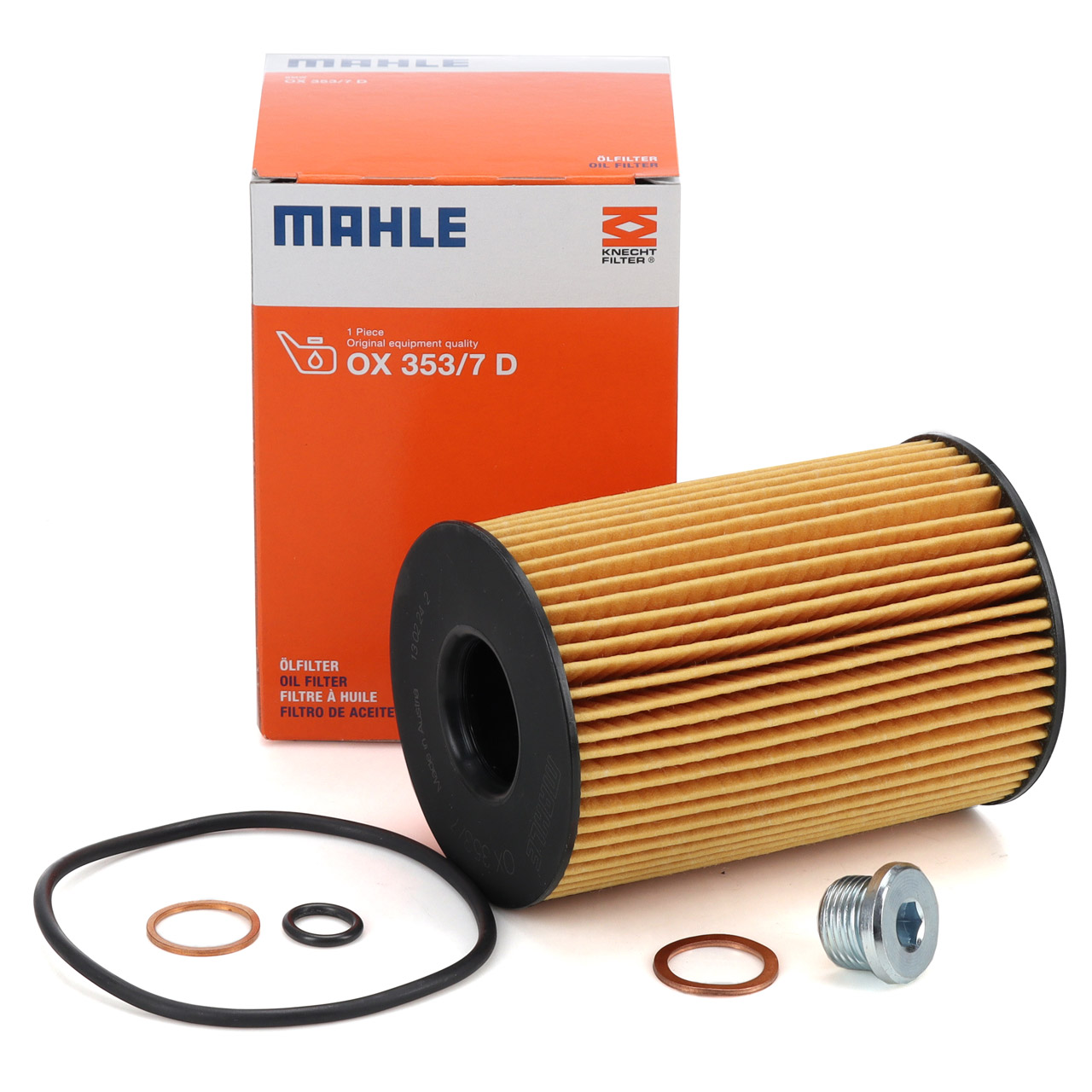 MAHLE OX353/7D Ölfilter + Schraube BMW F10/11 F90 F12/13 F01-04 G14-16 X5 X6 N63 S63