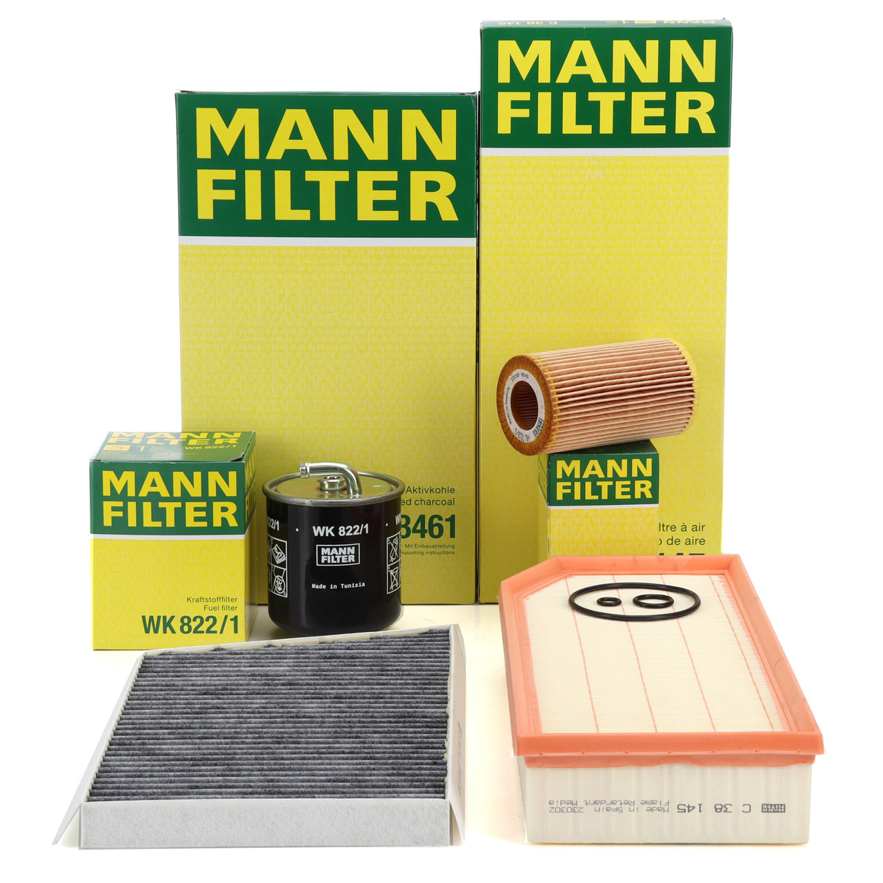 MANN Filterset 4-tlg MERCEDES C-Klasse W203 S203 CL203 CLK C209 200/220/270CDI OM611 OM612