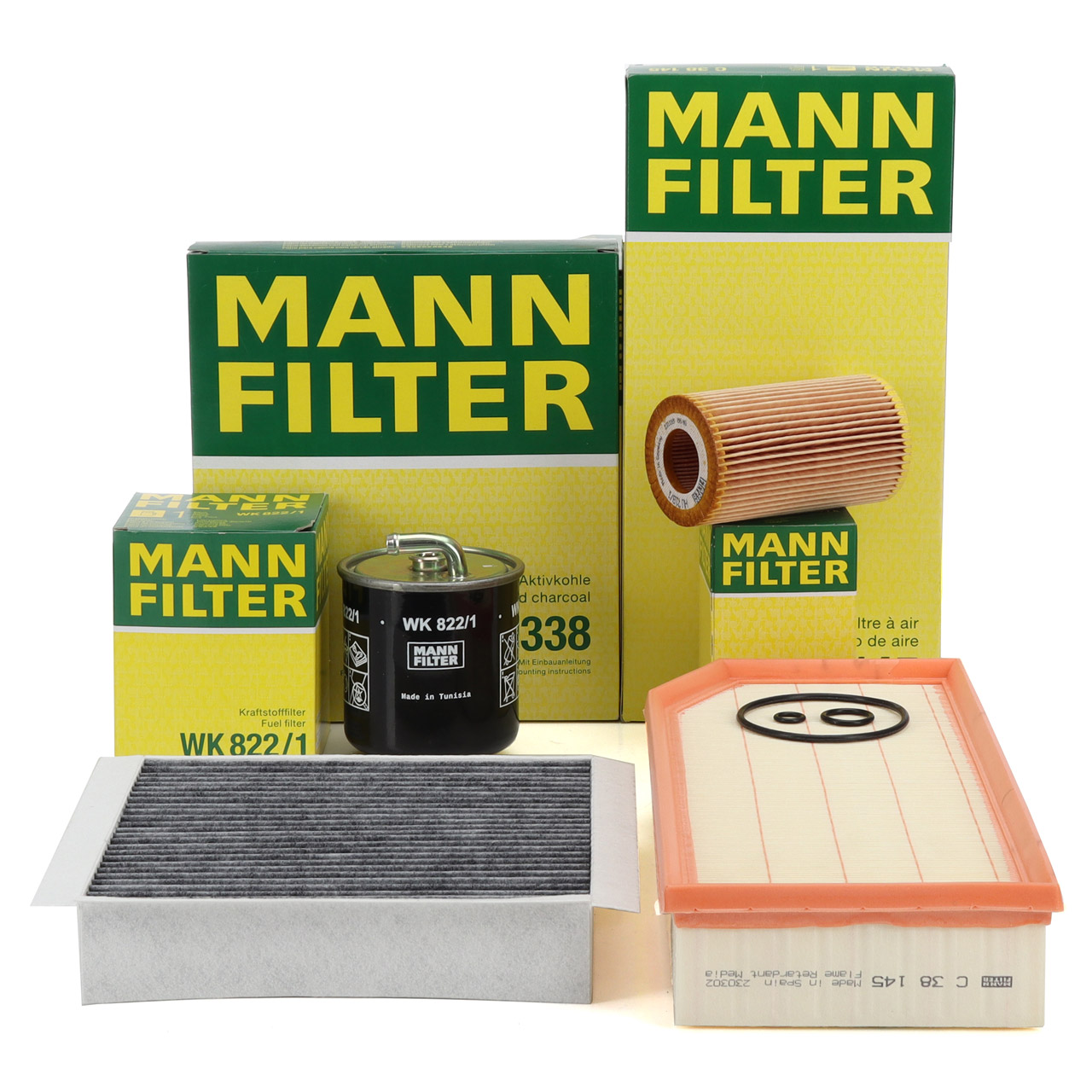 MANN Filterset Filterpaket 4-tlg MERCEDES M-Klasse W163 ML270CDI OM612 163 PS ab 04.2000