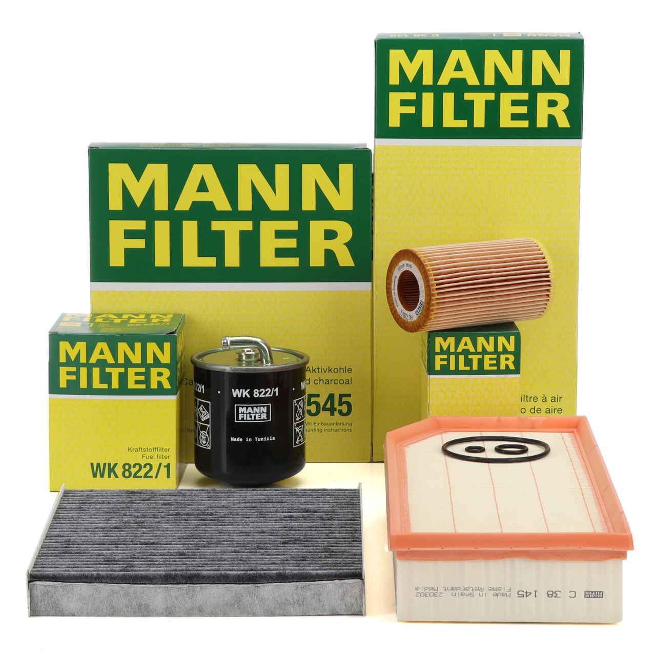 MANN Filterset Filterpaket 4-tlg MERCEDES-BENZ G-Klasse W461 W463 G270CDI OM612 156 PS