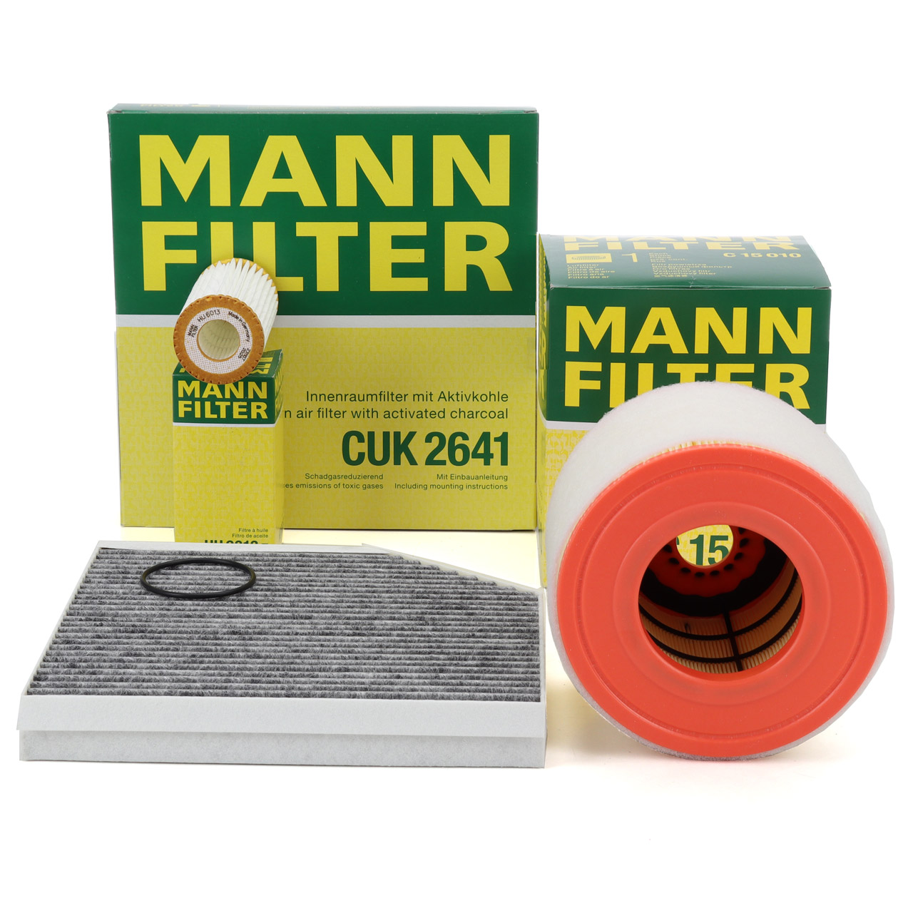 MANN Filterset Filterpaket AUDI A6 C7 A7 4G A8 4H 1.8/2.0 TFSI 190/249/252 PS