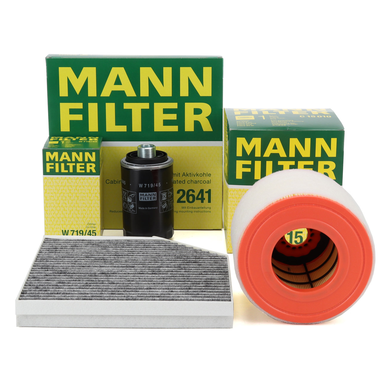 MANN Filterset Filterpaket AUDI A6 C7 2.0 TFSI / Hybrid 180/245 PS 05.2011-09.2018