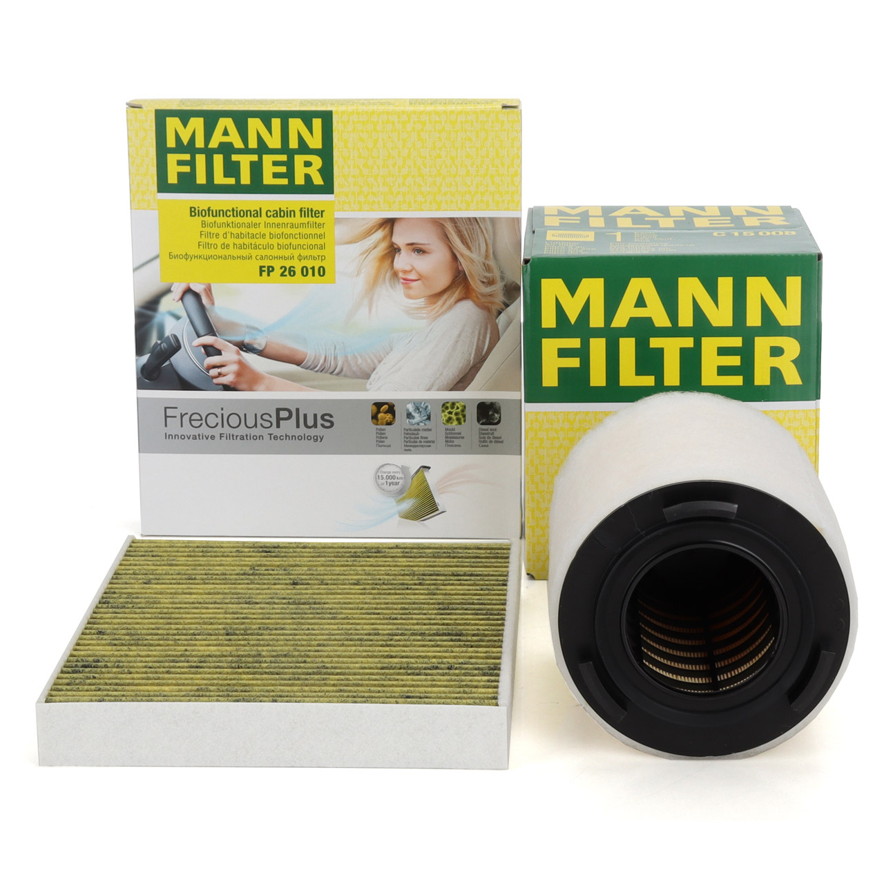 MANN FreciousPlus Innenraumfilter + Luftfilter VW Polo 5 A1 8X Ibiza 4 Fabia 2 Rapid