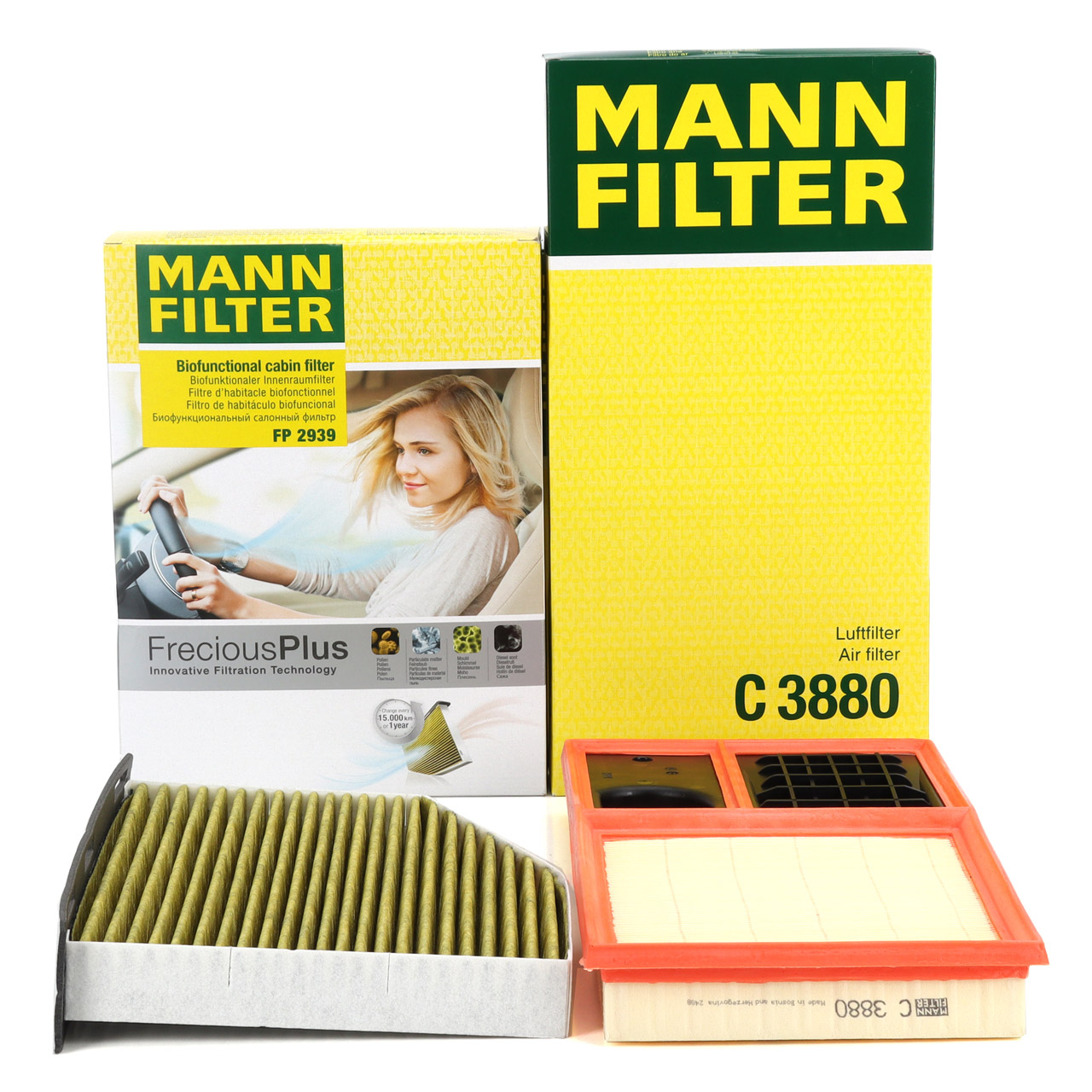 MANN FreciousPlus Innenraumfilter + Luftfilter VW Golf 5 6 Caddy 3 Leon 1P Octavia 2 1.4