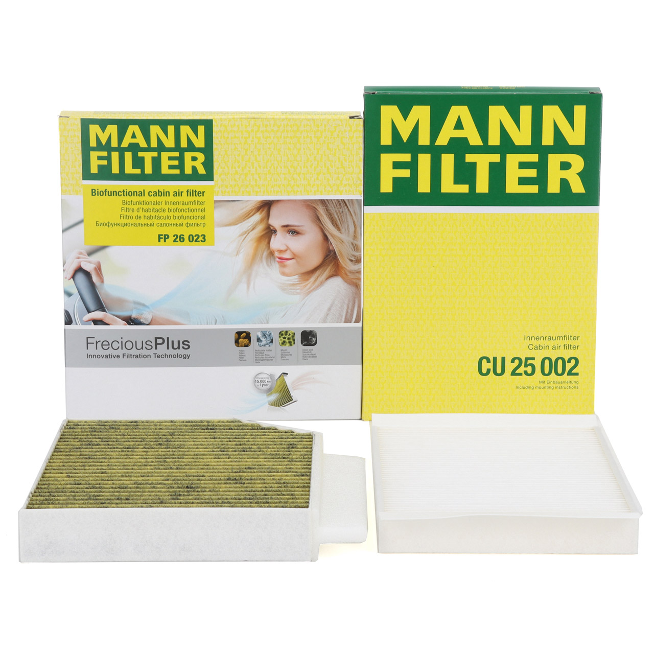 MANN FreciousPlus Innenraumfilter + VORFILTER MERCEDES W205 C257 W213 N293 X/C253