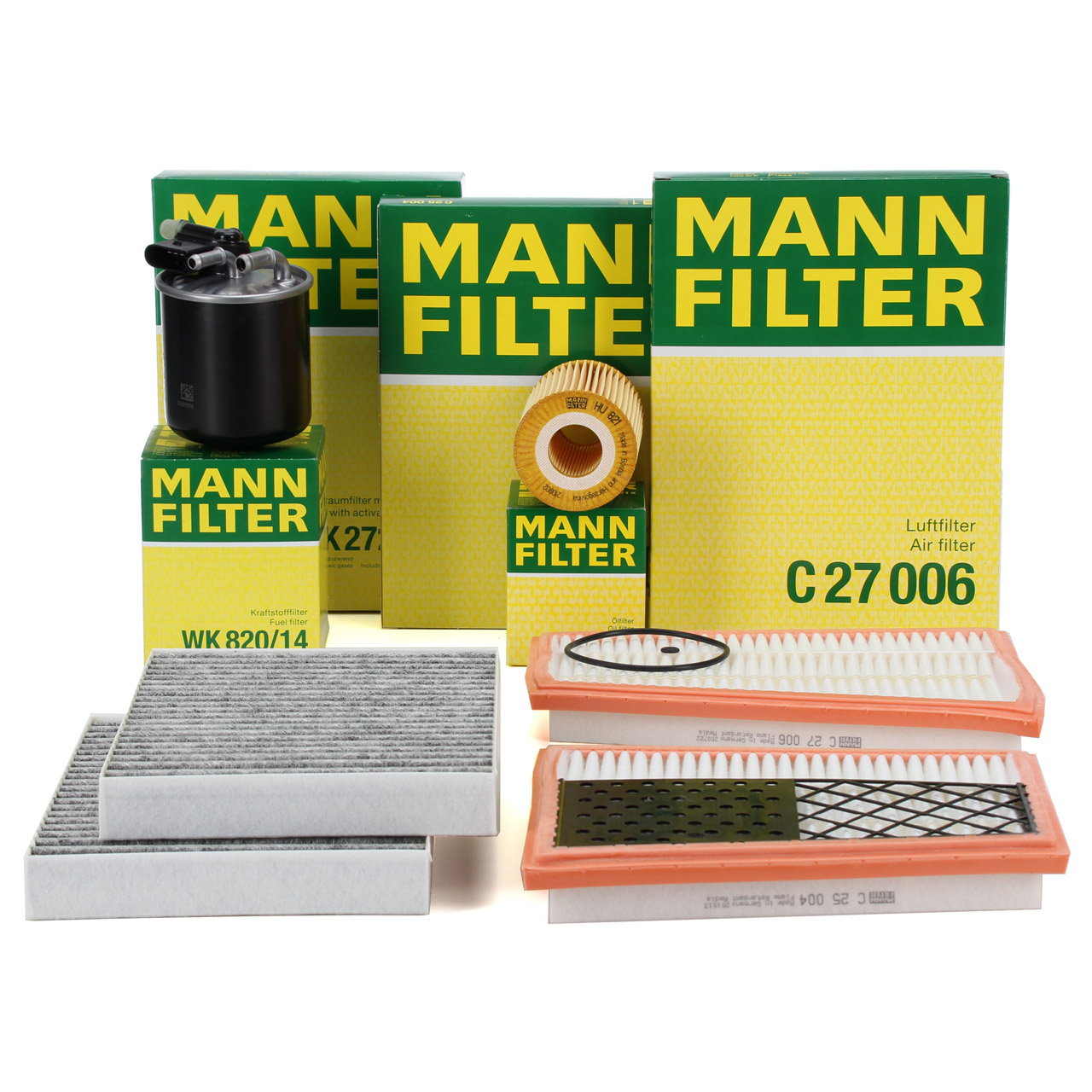 MANN Filter-Set 4-tlg MERCEDES S-Klasse W221 S 350 BlueTEC 258 PS OM642