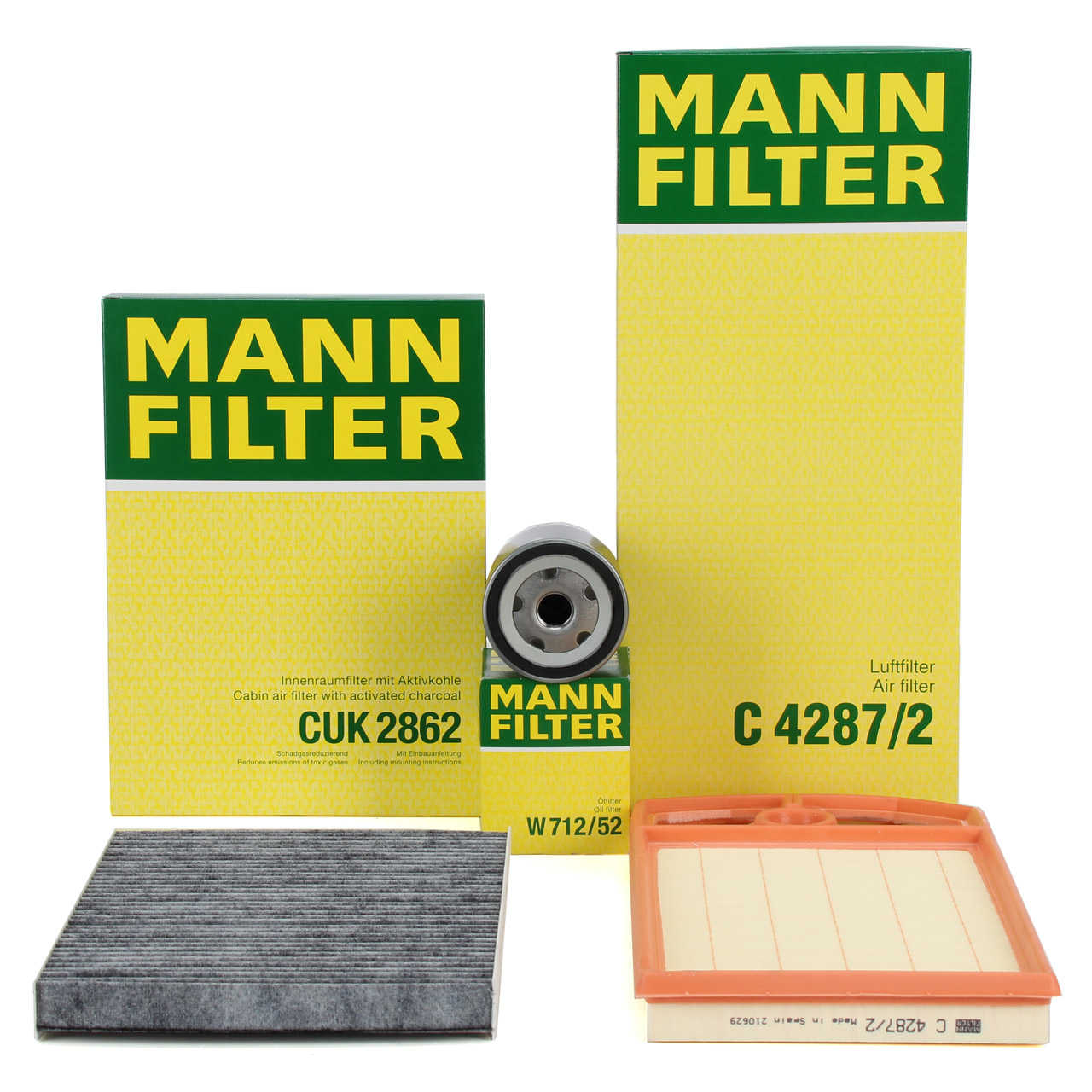 MANN Filter-Set 3-tlg VW Golf 4 Bora 1.6 FSI 110 PS
