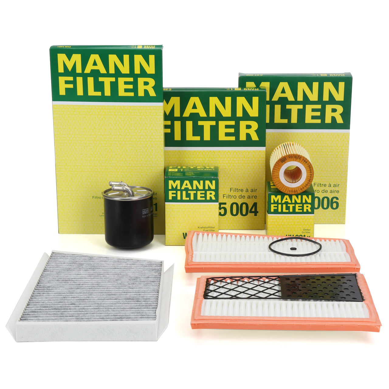 MANN Filter-Set 4-tlg MERCEDES C-Klasse W203 S203 CLK C209 A209 320CDI OM642.910 224 PS