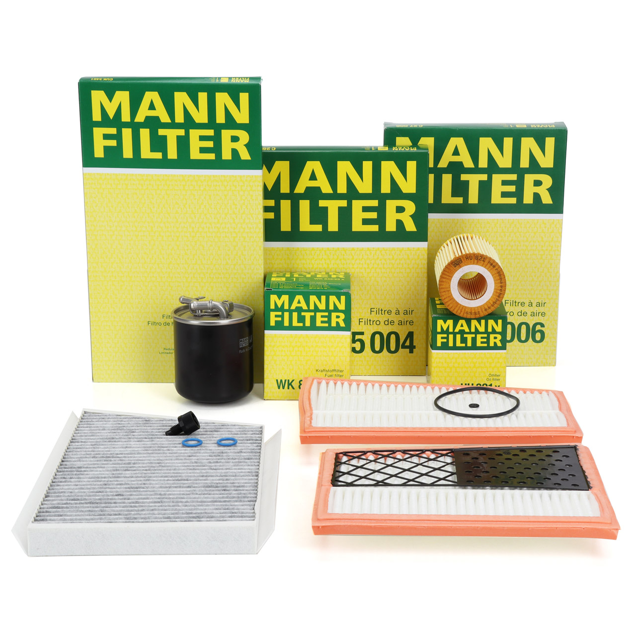 MANN Filter-Set 4-tlg MERCEDES C-Klasse W203 S203 CLK C209 A209 320CDI OM642.910 224 PS