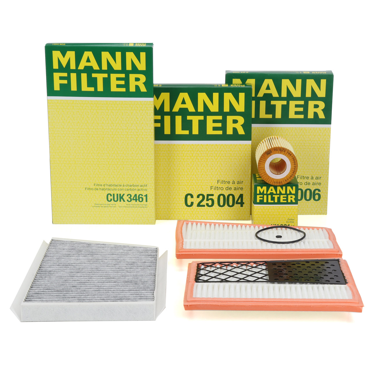 MANN Filter-Set 3-tlg MERCEDES C-Klasse W203 S203 CLK C209 A209 320CDI OM642.910 224 PS