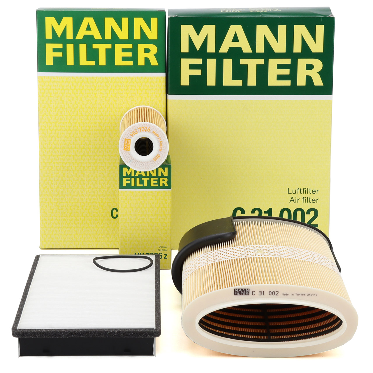 MANN Filterset Filterpaket PORSCHE Boxster Cayman (987) 2.9 S / R 3.4 211-330 PS