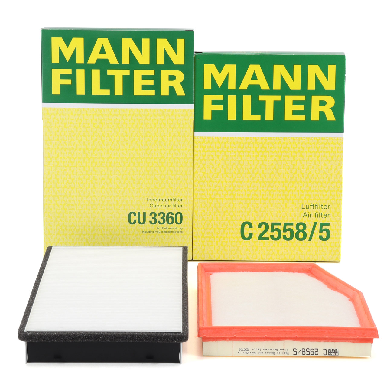 MANN Innenraumfilter + Luftfilter PORSCHE Boxster (986) 2.5 2.7 S 3.2 204-266 PS