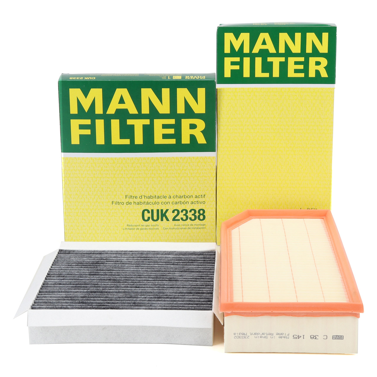 MANN Innenraumfilter + Luftfilter MERCEDES-BENZ M-Klasse W163 ML270CDI 163 PS OM612