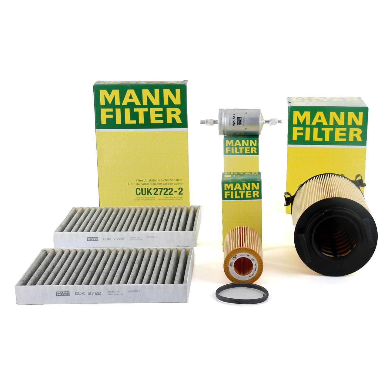 MANN Filter-Set 4-tlg VW Golf 5 / Plus Touran 1T1 1T2 AUDI A3 8P 2.0 FSI 150 PS