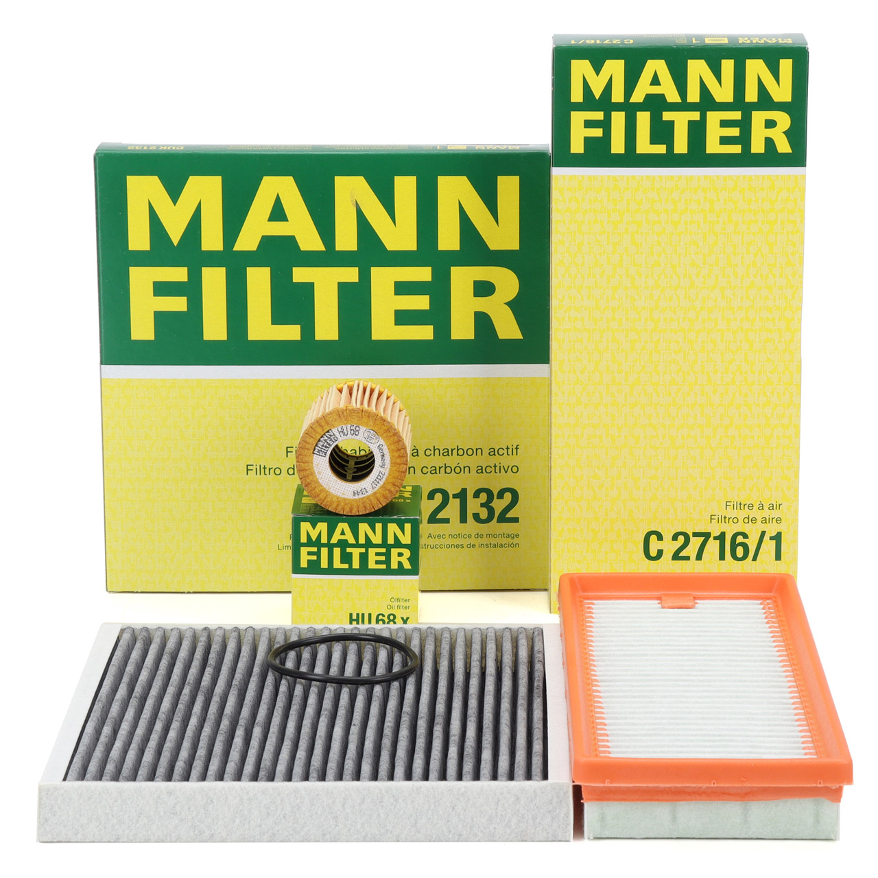 MANN Filterset Filterpaket 3-tlg SMART ForTwo Cabrio Coupe (451) 1.0 BRABUS + 0.8 CDi