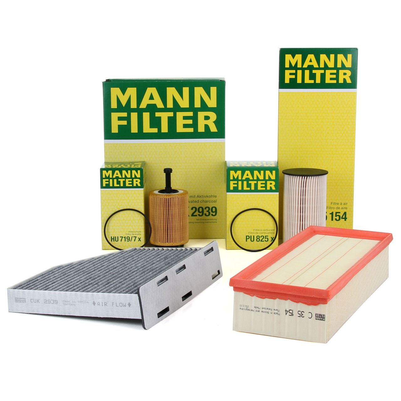 MANN Filter-Set 4-tlg VW Golf 6 Passat B6 Tiguan Touran A3 8P Leon Octavia 2 1.9/2.0 TDI