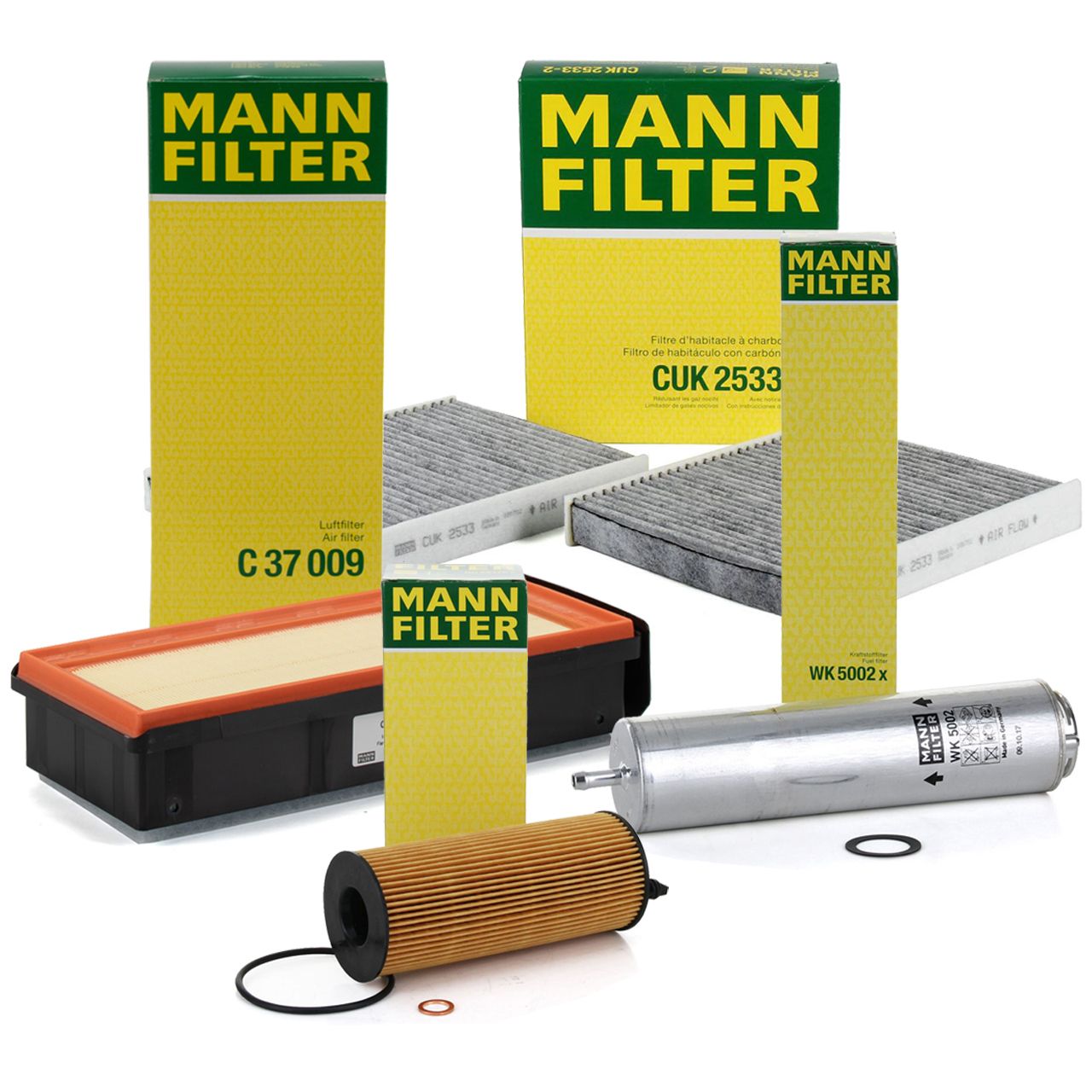 MANN Filter-Set 4-tlg BMW 5er F10 F11 M550d xDrive 7er F01-04 750d xDrive 381 PS N57