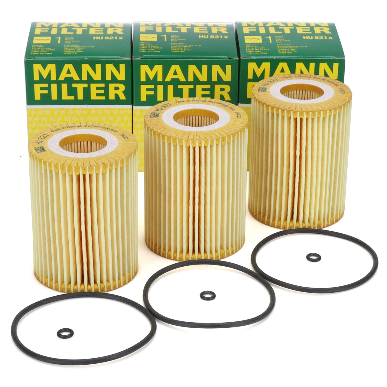 3x MANN HU821x Ölfilter MERCEDES W203 W204 W211 W212 W213 W461 W463 W166 W221 W222