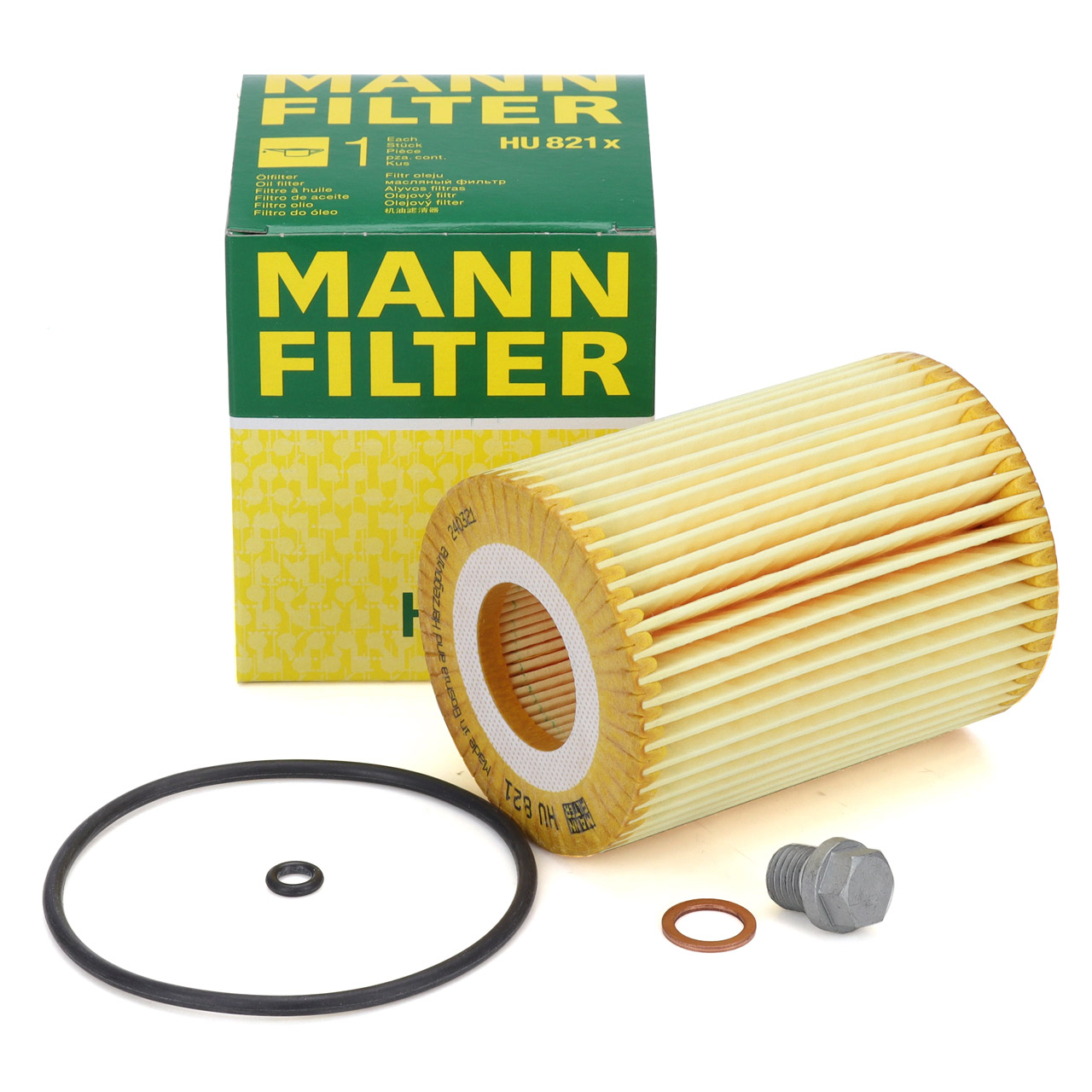 MANN HU821x Ölfilter + Schraube MERCEDES W203 W204 W211 W212 W463 W164 W166 W221 OM642