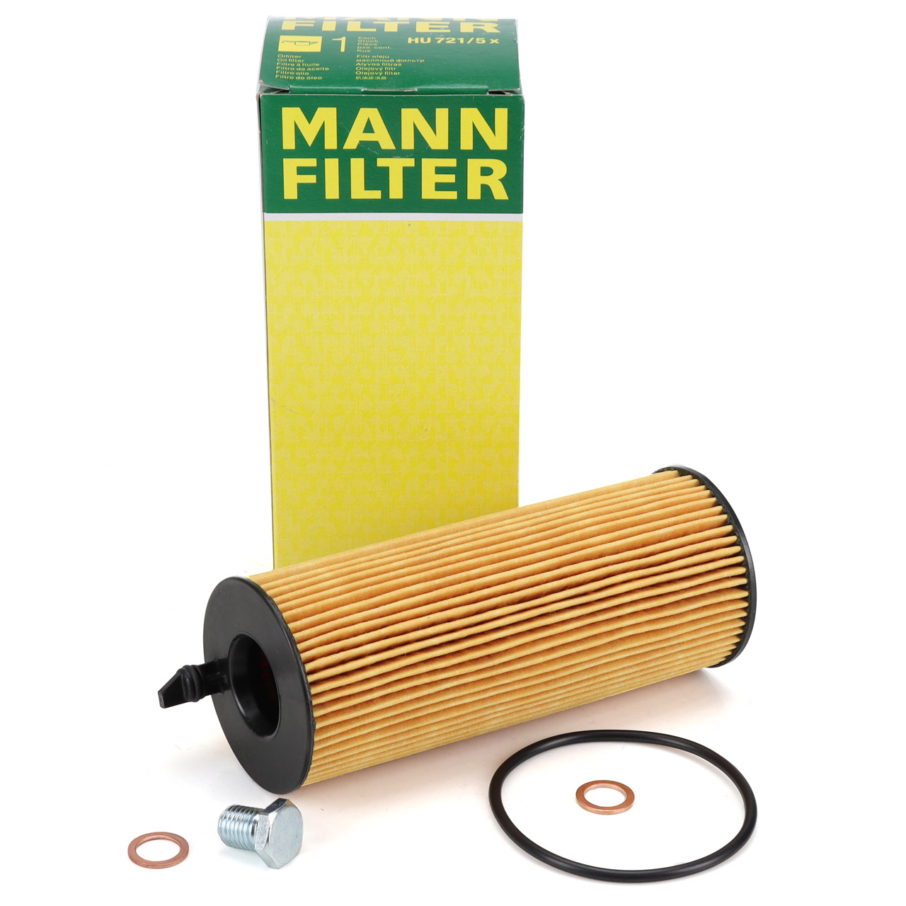 MANN HU721/5x Ölfilter + Schraube BMW E81-88 E90-93 E60 E61 F10 F11 X1 E84 X3 E83 N47