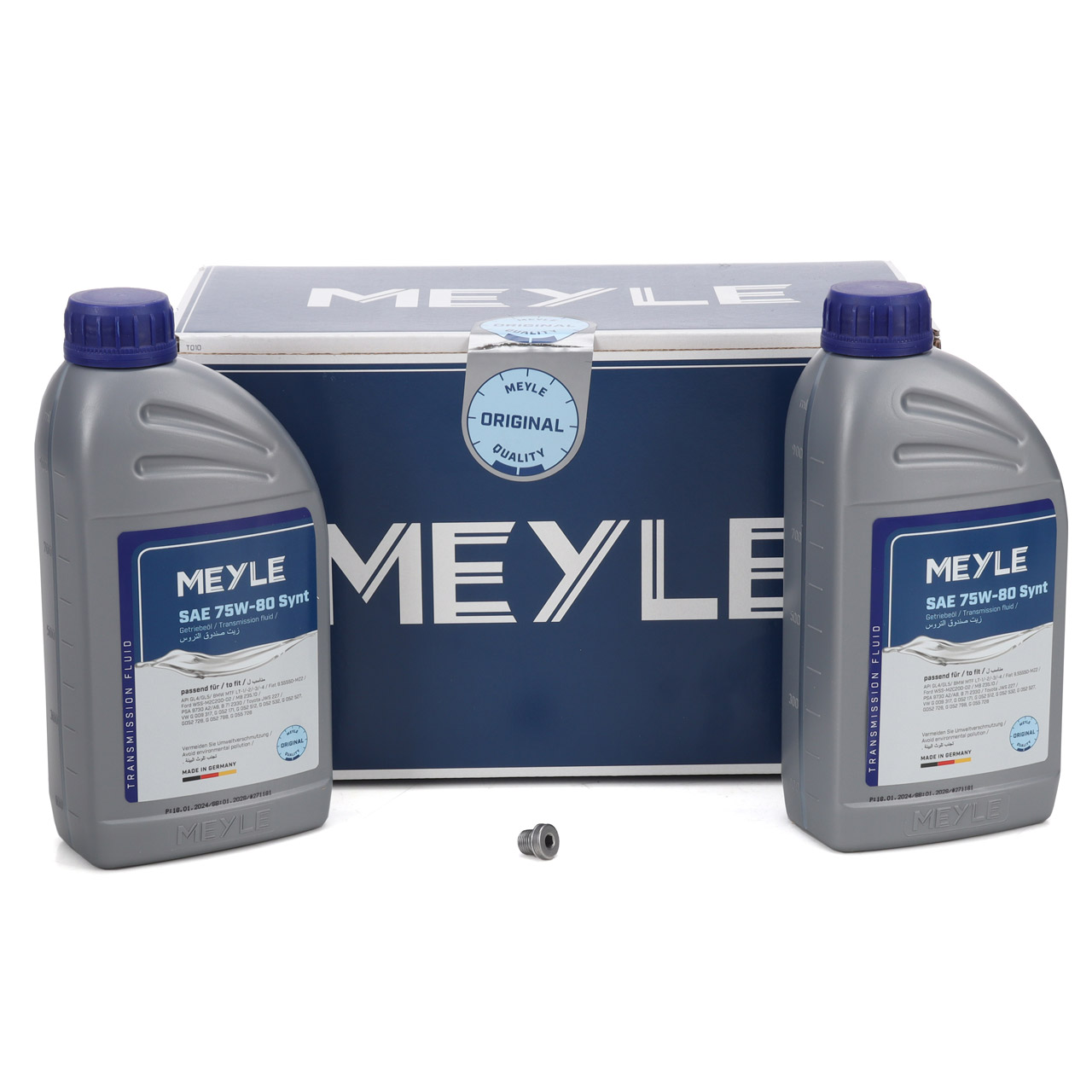 2L 2 Liter MEYLE Getriebeöl 75W80 Synt API GL-5 + Schraube für VAG DSG DQ200