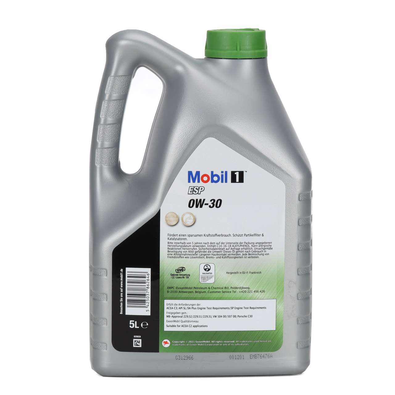 5L 5 Liter Mobil 1 ESP 0W-30 Motoröl Öl MB 229.31/51/52 VW 504/507.00 Porsche C30