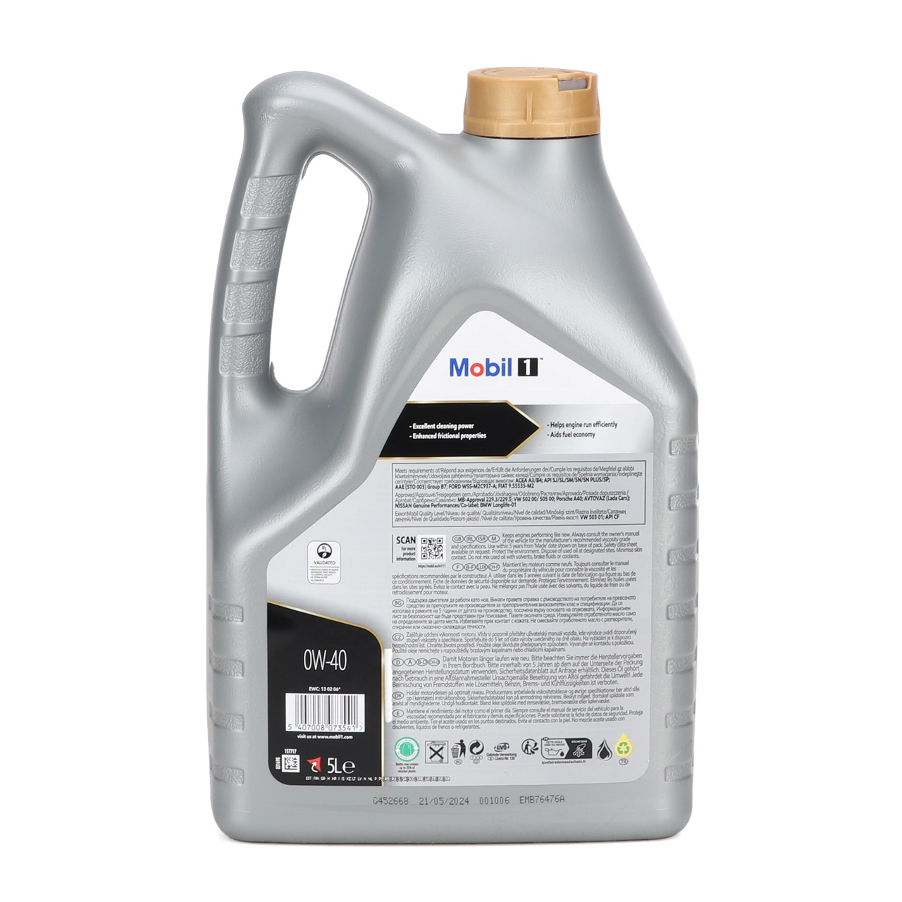 5L 5 Liter Mobil 1 FS 0W-40 Motoröl Öl MB 229.3 229.5 PORSCHE A40 VW 502.00 505.00