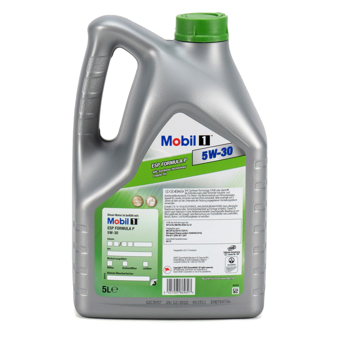 5L 5 Liter Mobil 1 ESP FORMULA P 5W-30 Motoröl MB 229.31/51/52 dexos2 PSA B71 2290/2297