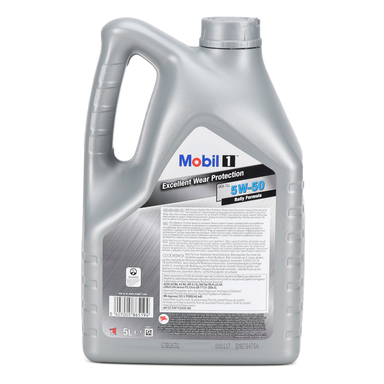 5L 5 Liter Mobil 1 FS X2 5W-50 RALLY FORMULA Motoröl Öl PORSCHE A40 MB 229.3